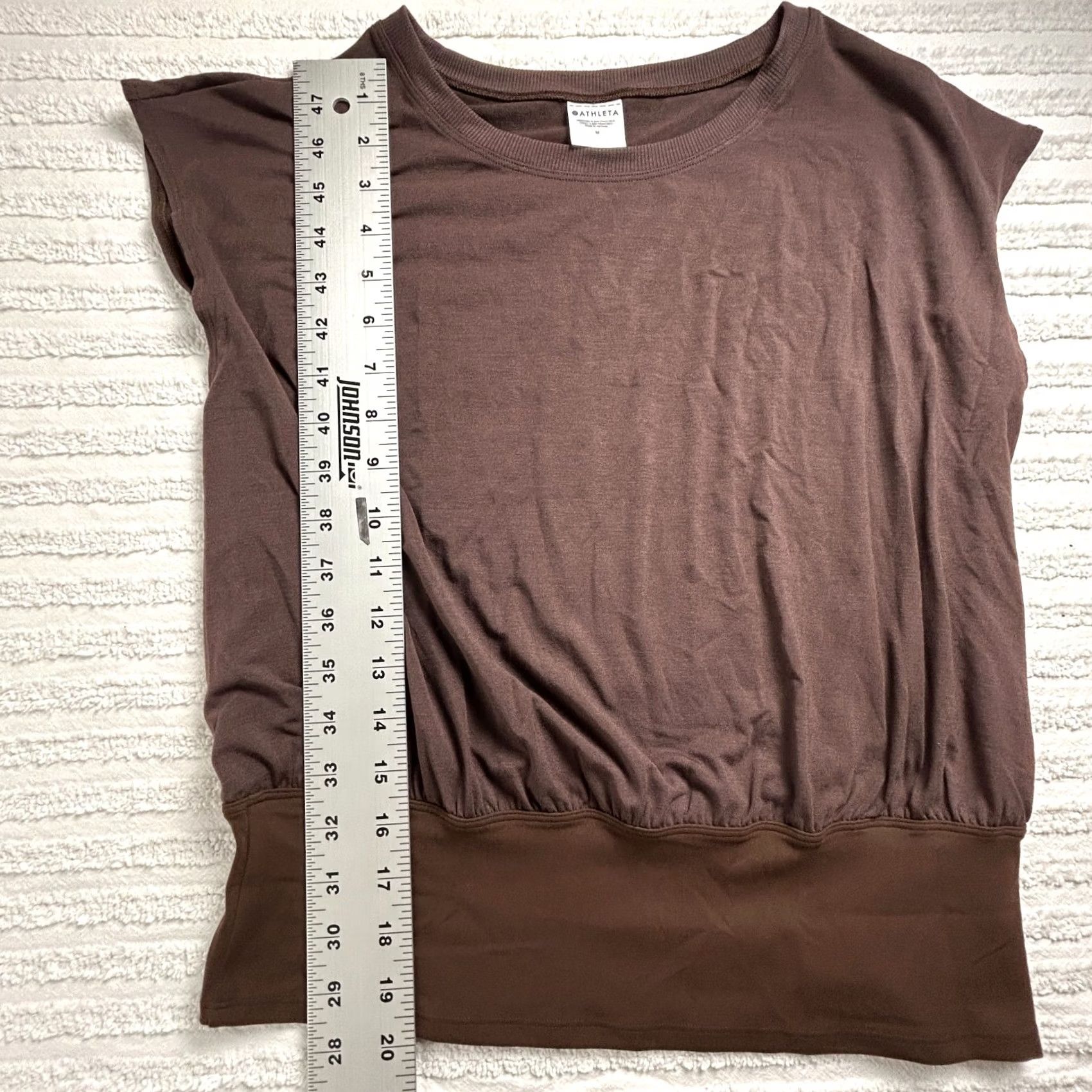 Athleta Athleta Easy in Hybrid Tee Pullover Women Tank M Toasted Brown Bathing Active Gym & Training Womens Size M / US 6-8 / IT 42-44 - 6 Thumbnail