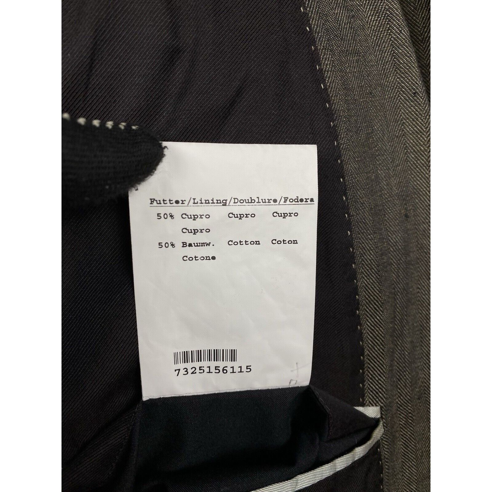 Burberry Burberry Nova Check Collar Herringbone Green Linen Blazer Sp Size 54R - 12 Thumbnail