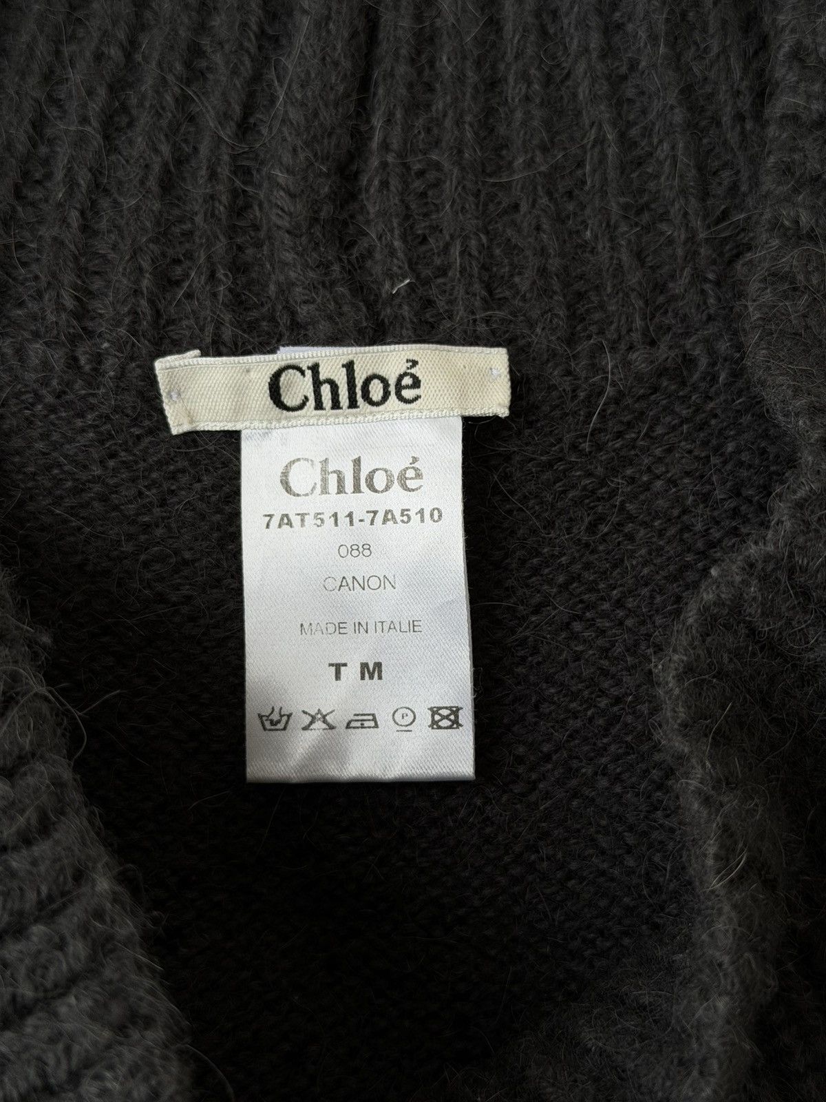 Chloe CHLOÉ Wide Neck Alpaca Wool Sweater knit runway phoebe philo Size M / US 6-8 / IT 42-44 - 8 Thumbnail