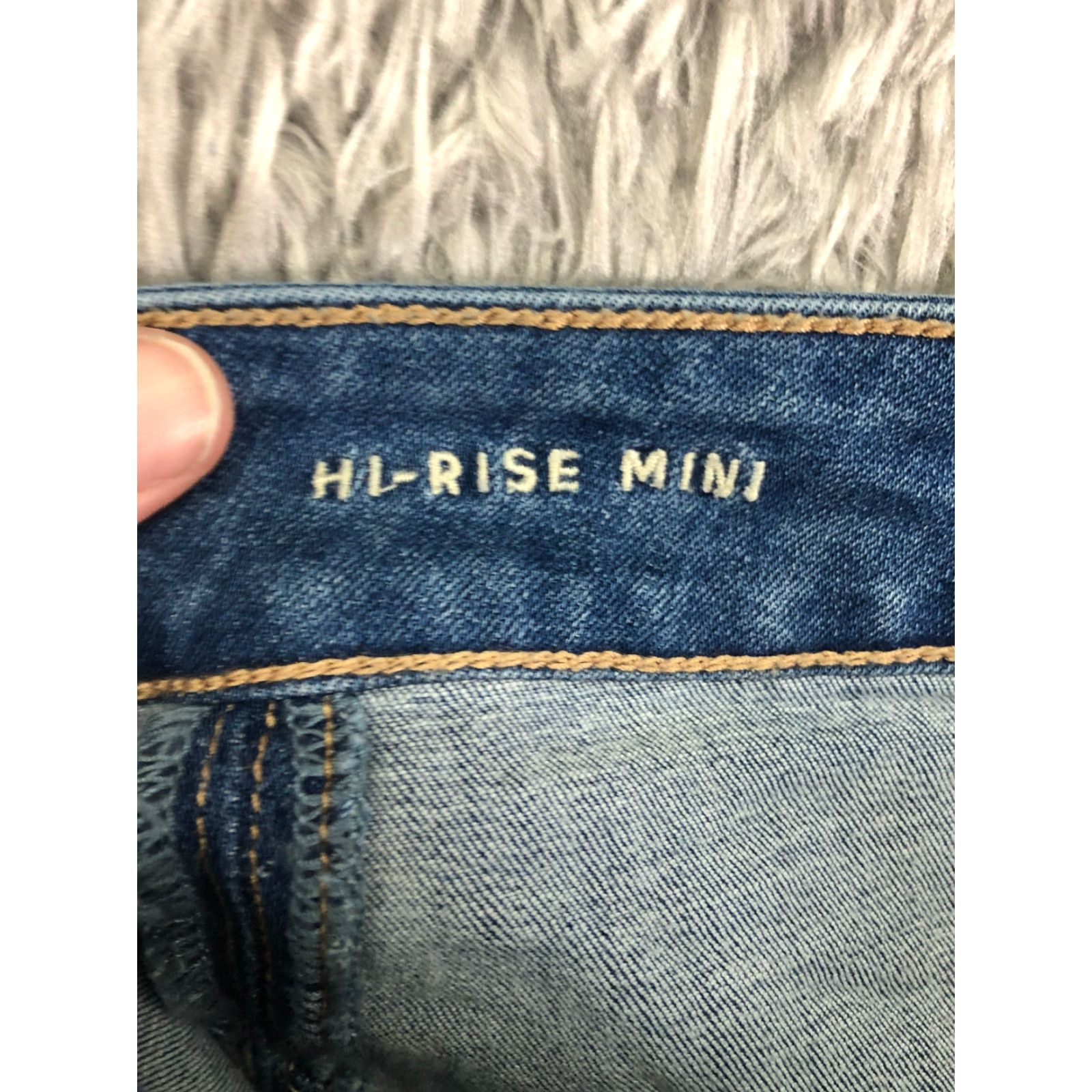 American Eagle Outfitters American Eagle Womens Size 0 High Rise Mini Medium Wash Blue Denim Jean Skirt Size 25" / US 0 / IT 36 - 7 Thumbnail