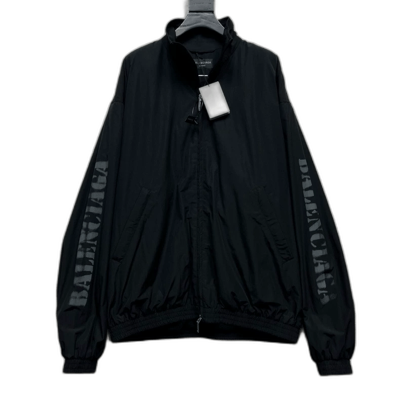 Balenciaga Balenciaga Logo High-Neck Zip Jacket Size US S / EU 44-46 / 1 - 1 Thumbnail