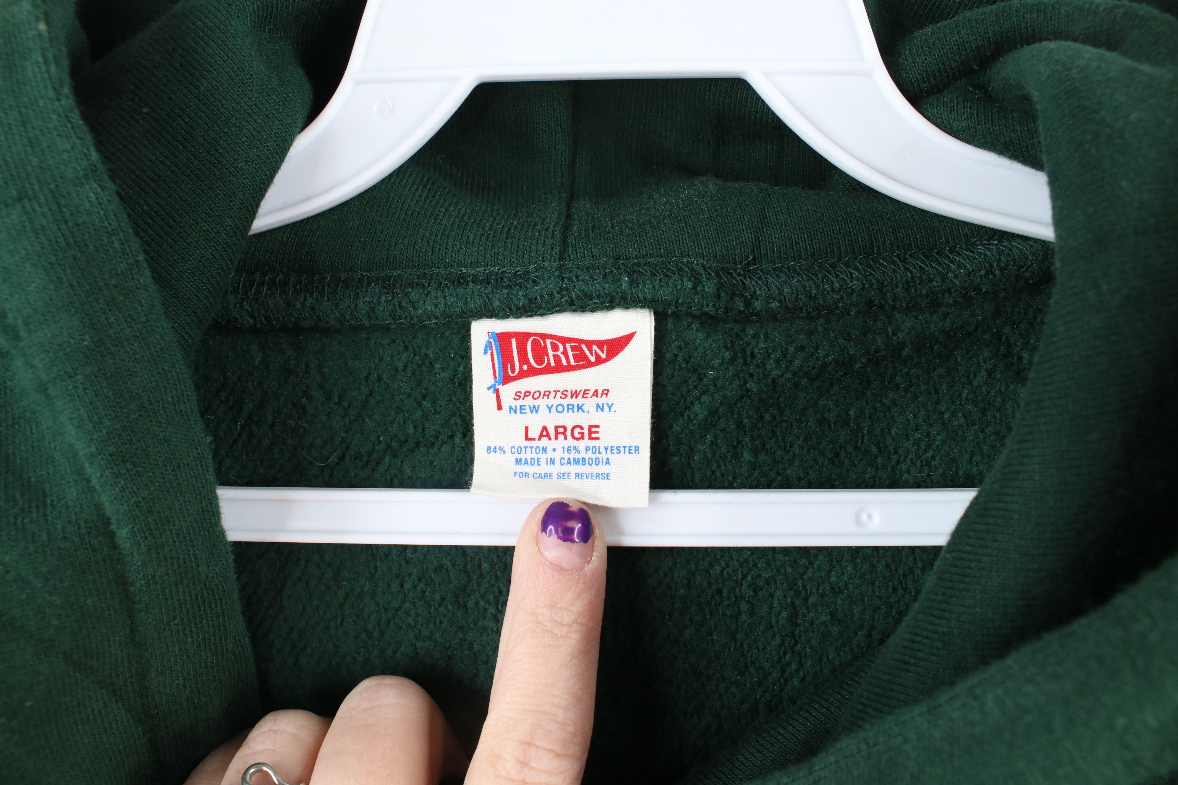 J.Crew × Vintage J Crew Sportswear Blank Heavyweight Hoodie Sweatshirt Size US L / EU 52-54 / 3 - 6 Thumbnail