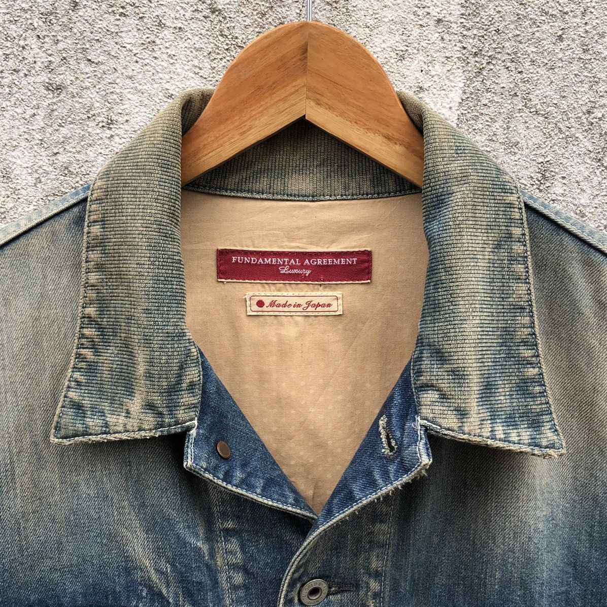 Japanese Brand Fundamental Agreement Denim Distressing Patched Chore Jacket Size US XL / EU 56 / 4 - 18 Thumbnail