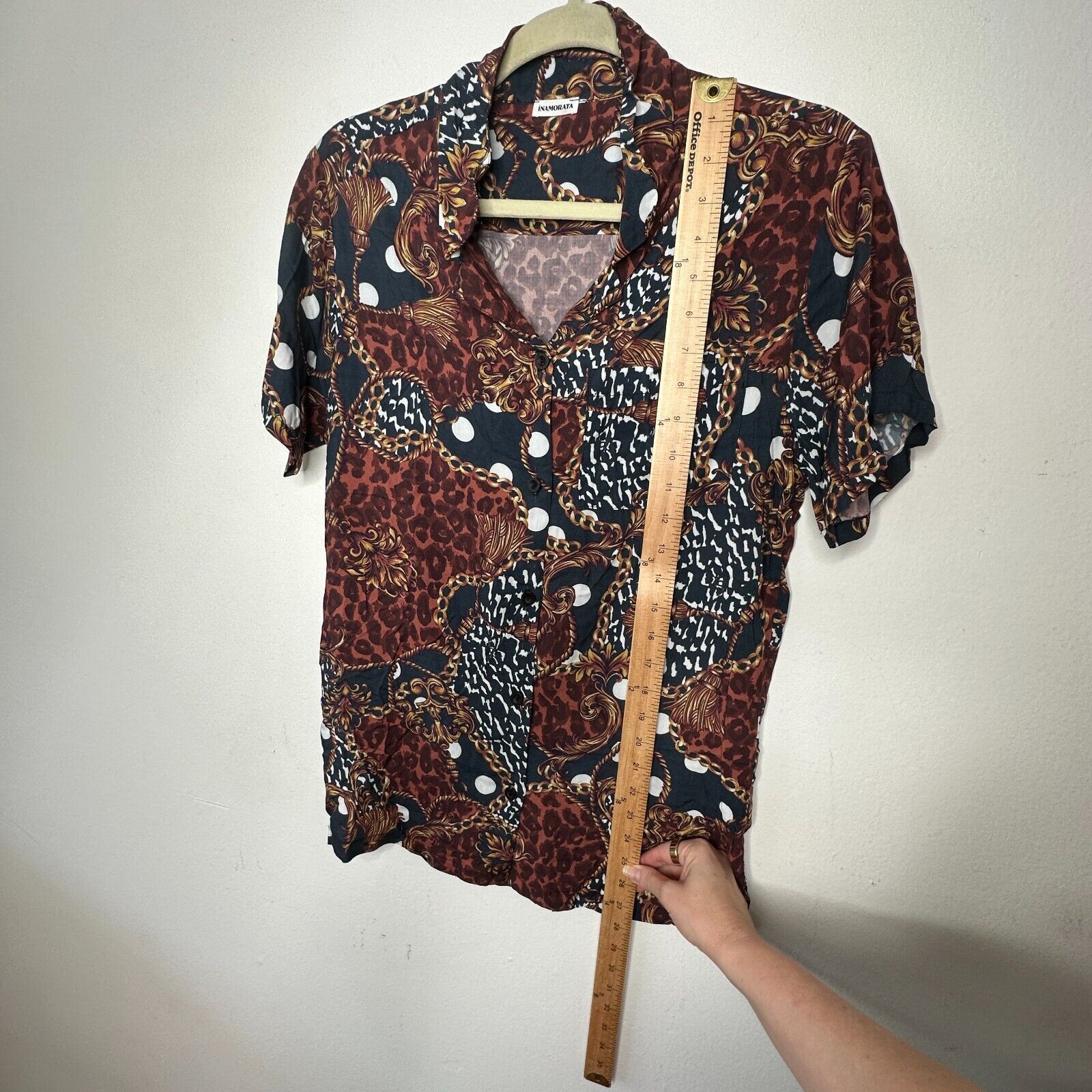 Other Inamorata Leopard-Link Short Sleeve Button El Camino Shirt Size S / US 4 / IT 40 - 9 Thumbnail