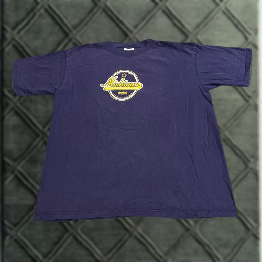 NCAA VINTAGE University of Michigan Wolverines Cadre T-Shirt Navy 90s Large Mens Blue Wolverines Size US L / EU 52-54 / 3 - 1 Thumbnail