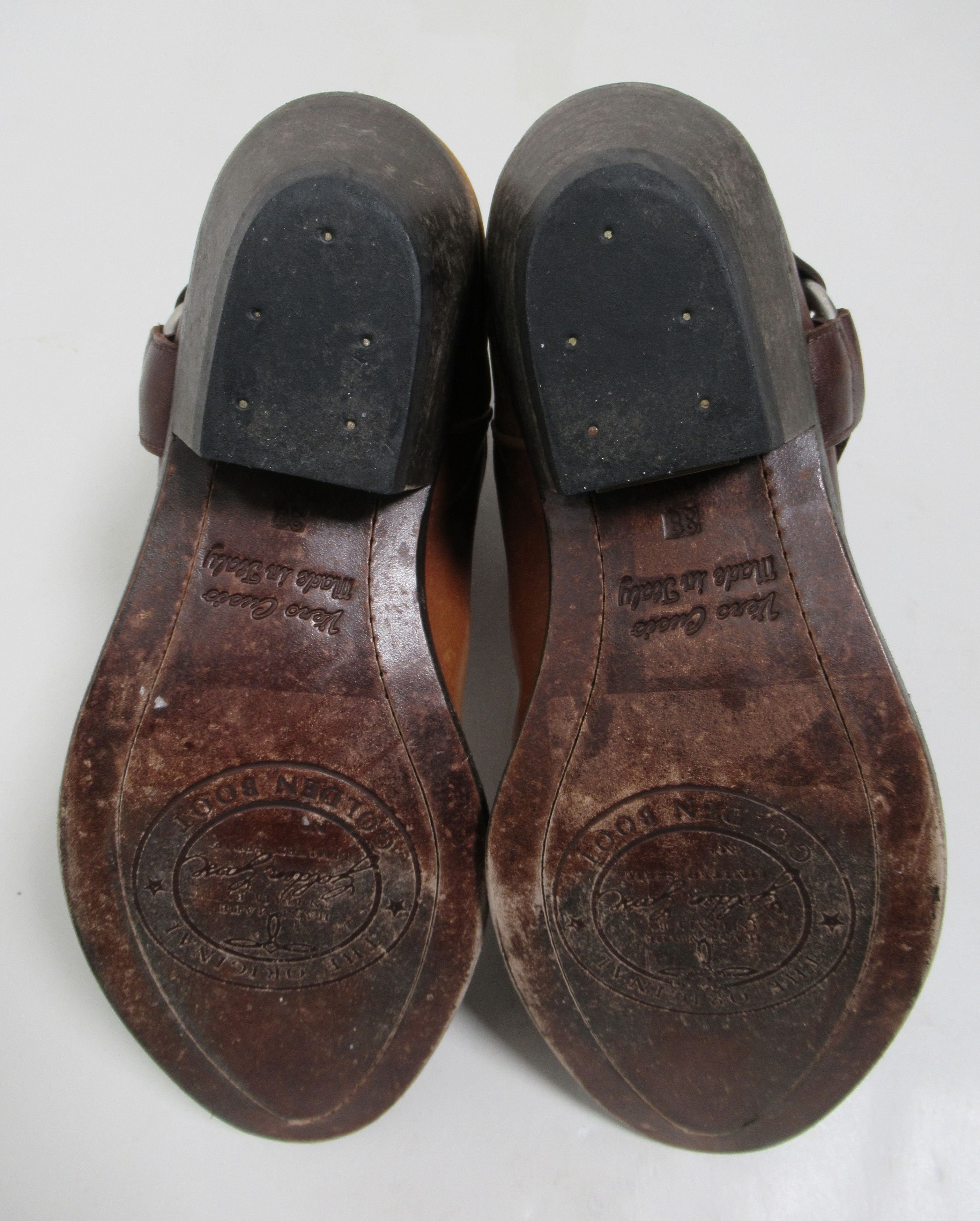 Golden Goose Leather Cowboy Ankle Boots Brown 8 US
