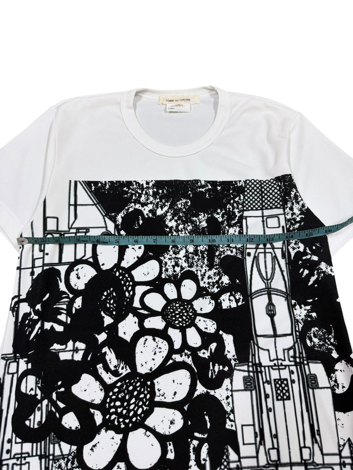 Comme des Garcons AD2017 Comme Des Garcons Graphics Print Mesh Long T-Shirt Size S / US 4 / IT 40 - 8 Thumbnail