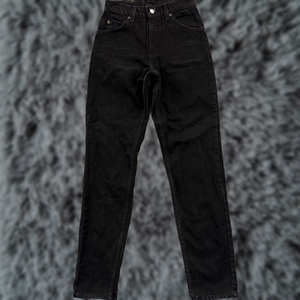Levi's VINTAGE Levi's 950 Jeans Womens 3 Black Denim Tapered Leg 90s Relaxed Orange Tab Mens Womens Girls Size 26" / US 2 / IT 38 - 1 Thumbnail