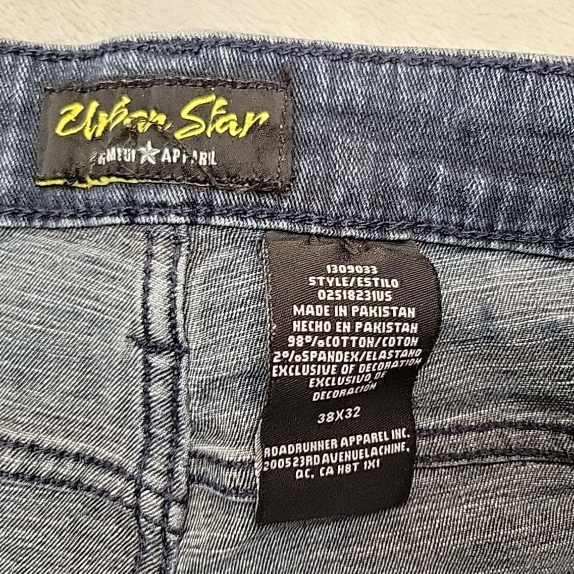Vintage Urban Star Jeans Men 38x32 Blue Relaxed Straight Casual Stretch Everyday Pants Size US 38 / EU 54 - 3 Thumbnail