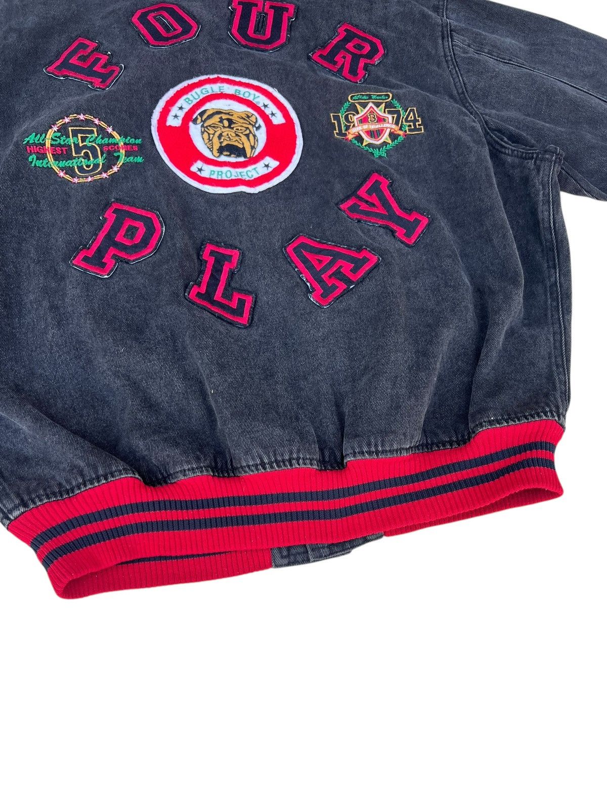 Bugle Boy 80s 90s Bugle Boy Four Play Patina Denim Jacket Bomber Size US XL / EU 56 / 4 - 17 Thumbnail