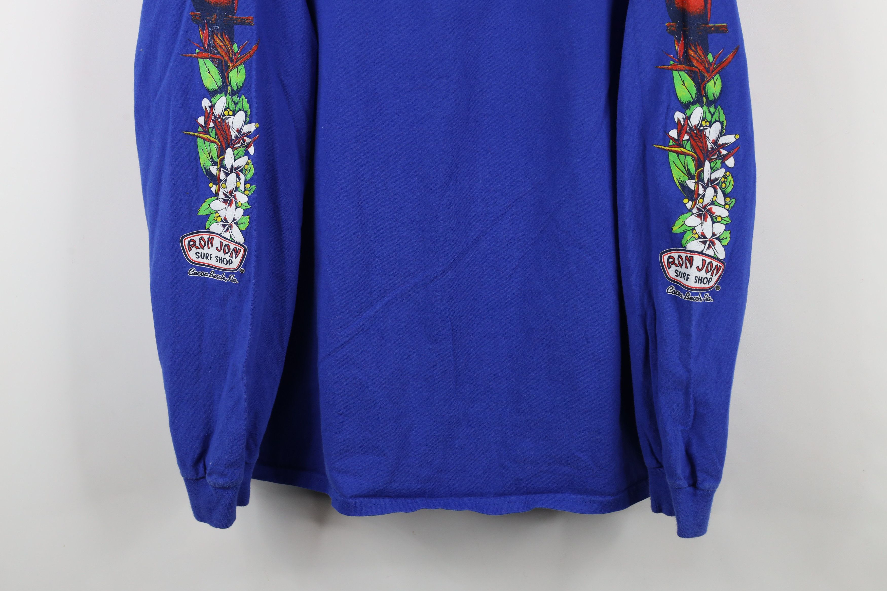 Vintage Vintage Ron Jon Surf Shop Flower Parrot Long Sleeve T-Shirt Size US XL / EU 56 / 4 - 3 Thumbnail