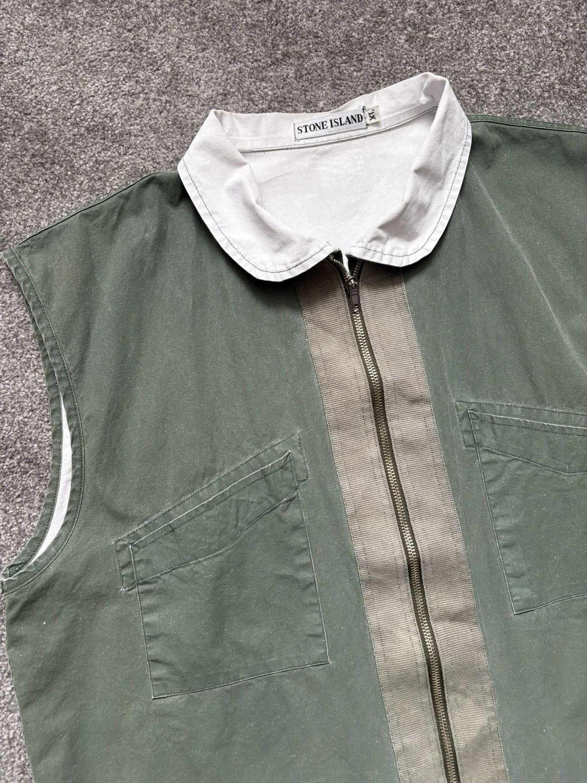 Stone Island Stone Island 1992 Tela Stella Marina Flight Vest Jacket Size US XL / EU 56 / 4 - 2 Thumbnail