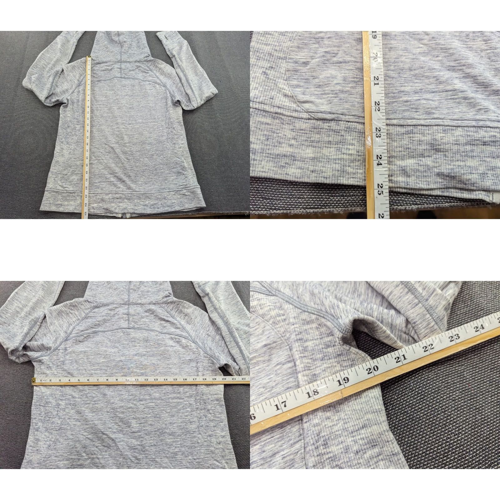 Lululemon Lululemon Scuba Hoodie III Heathered Space Dyed Gris Jacket Womens Size 12 Gray Shirt Regular - 12 Size XL / US 12-14 / IT 48-50 - 8 Thumbnail