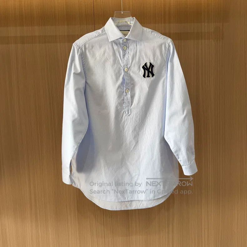 Gucci Gucci Co-branded blue lapel long-sleeved shirt Size XS / US 0-2 / IT 36-38 - 1 Thumbnail