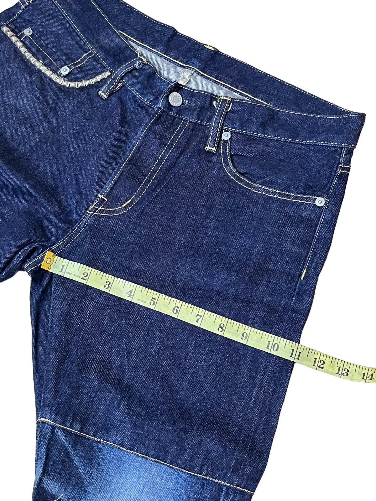 Hysteric Glamour HYSTERIC GLAMOUR (SAMPLE)STUDDED POCKET SELVEDGE DENIM JEAN Size US 32 / EU 48 - 16 Thumbnail