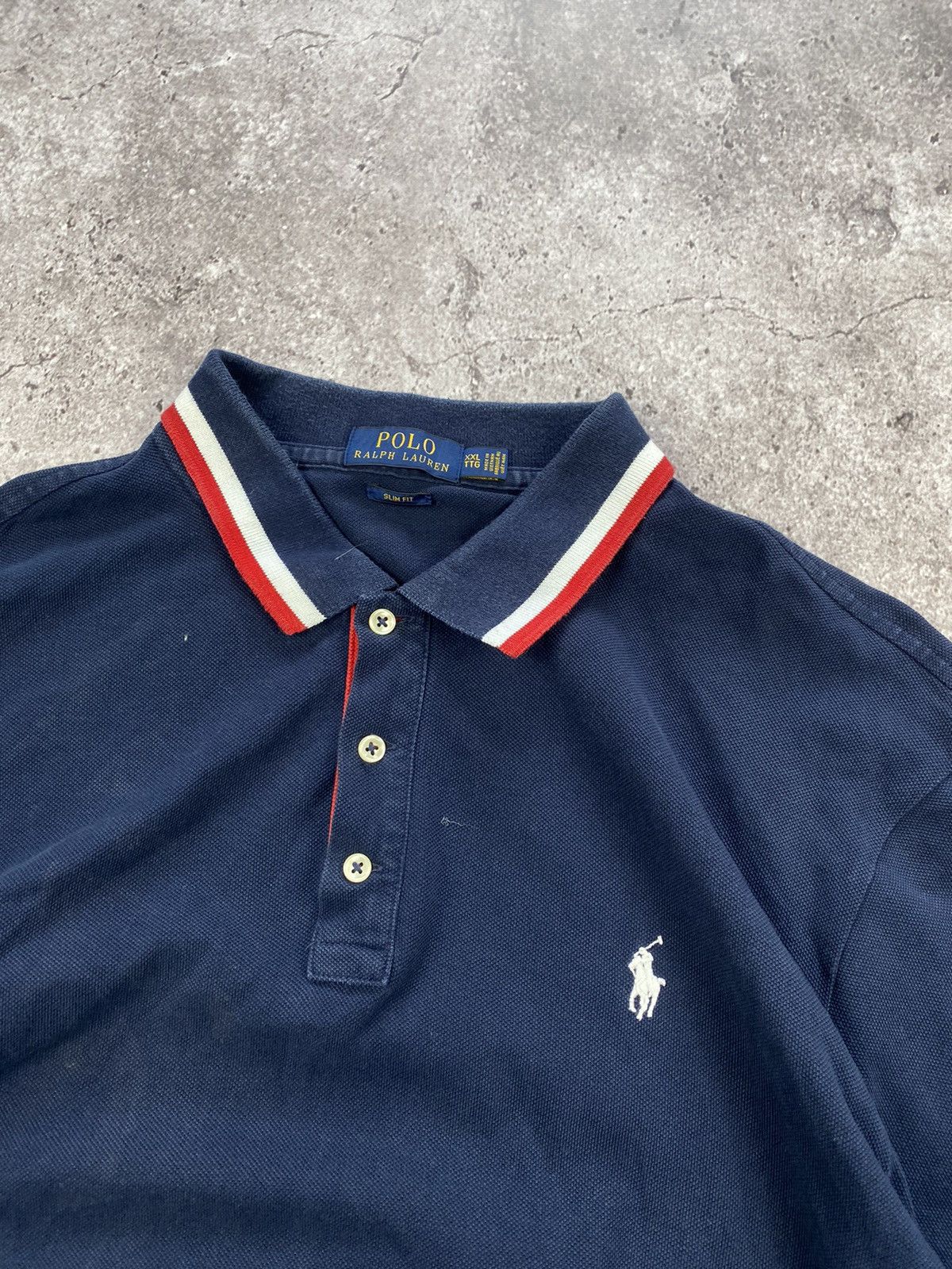 Polo Ralph Lauren × Vintage Vintage 2000s Polo Ralph Lauren Striped Polo Shirt XL-XXL Size US XXL / EU 58 / 5 - 4 Thumbnail