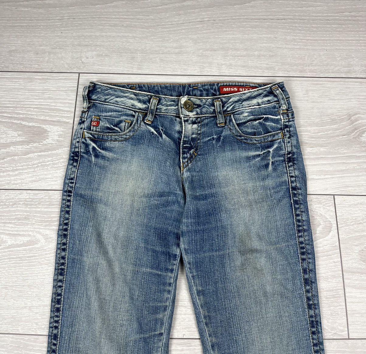 Miss Sixty Miss Sixty Y2K Blue Denim Washed Flared Jeans Denim Pants 27 Size 27" / US 4 / IT 40 - 6 Thumbnail