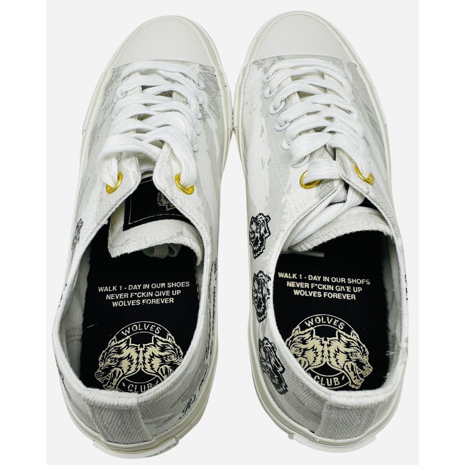 Darc Sport Darc Sport Low Top Shoes Wolves Gray/Off White Tiger Camo Size US 5 / EU 37 - 3 Thumbnail