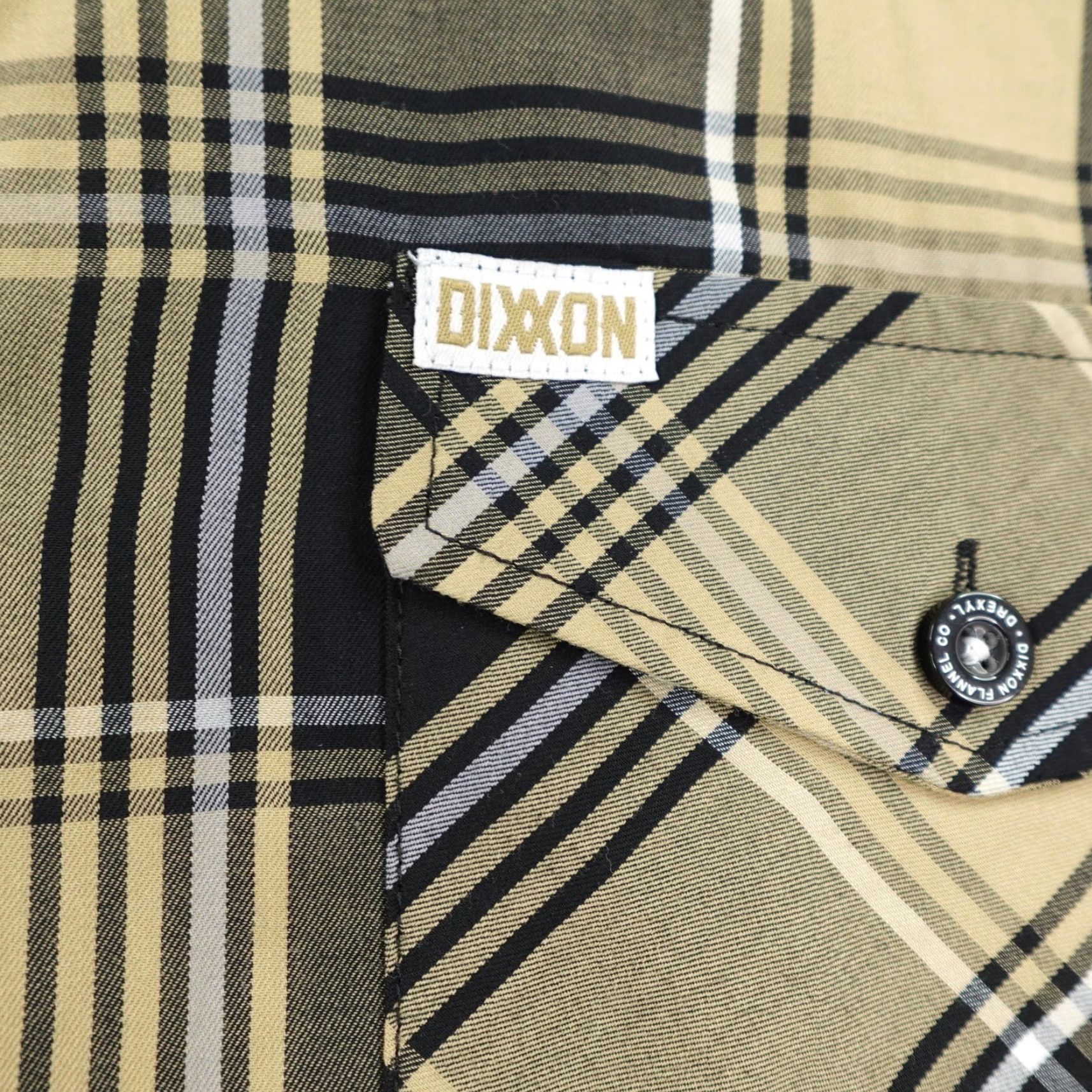 Vintage Dixxon Flannel Shirt Mens 4XL Black Beige Plaid Drexyl Bamboo Blend Short Sleeve Size US XXL / EU 58 / 5 - 3 Thumbnail