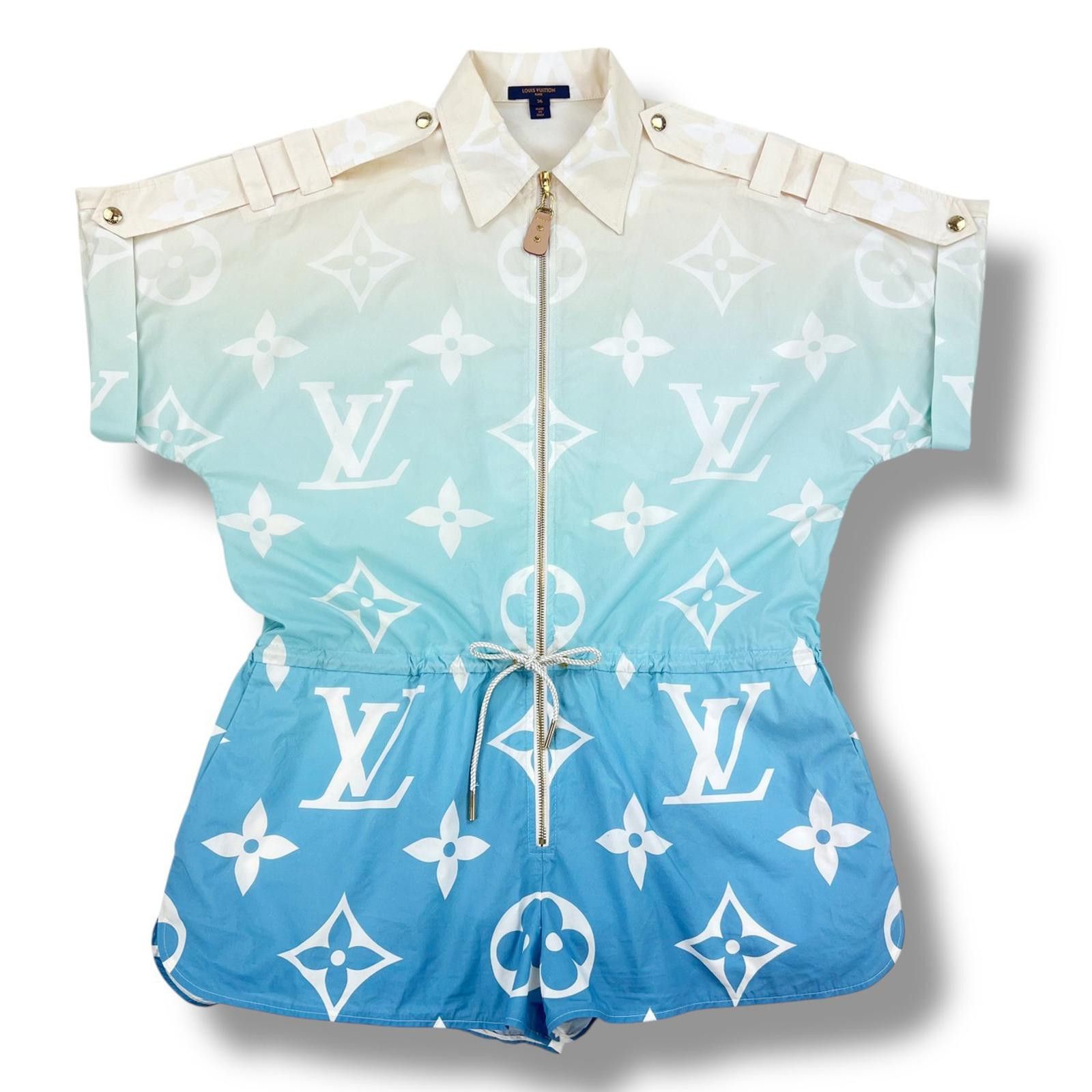 Louis Vuitton Louis Vuitton Blue Lagoon Monogram Playsuit Size 26" / US 2 / IT 38 - 1 Thumbnail