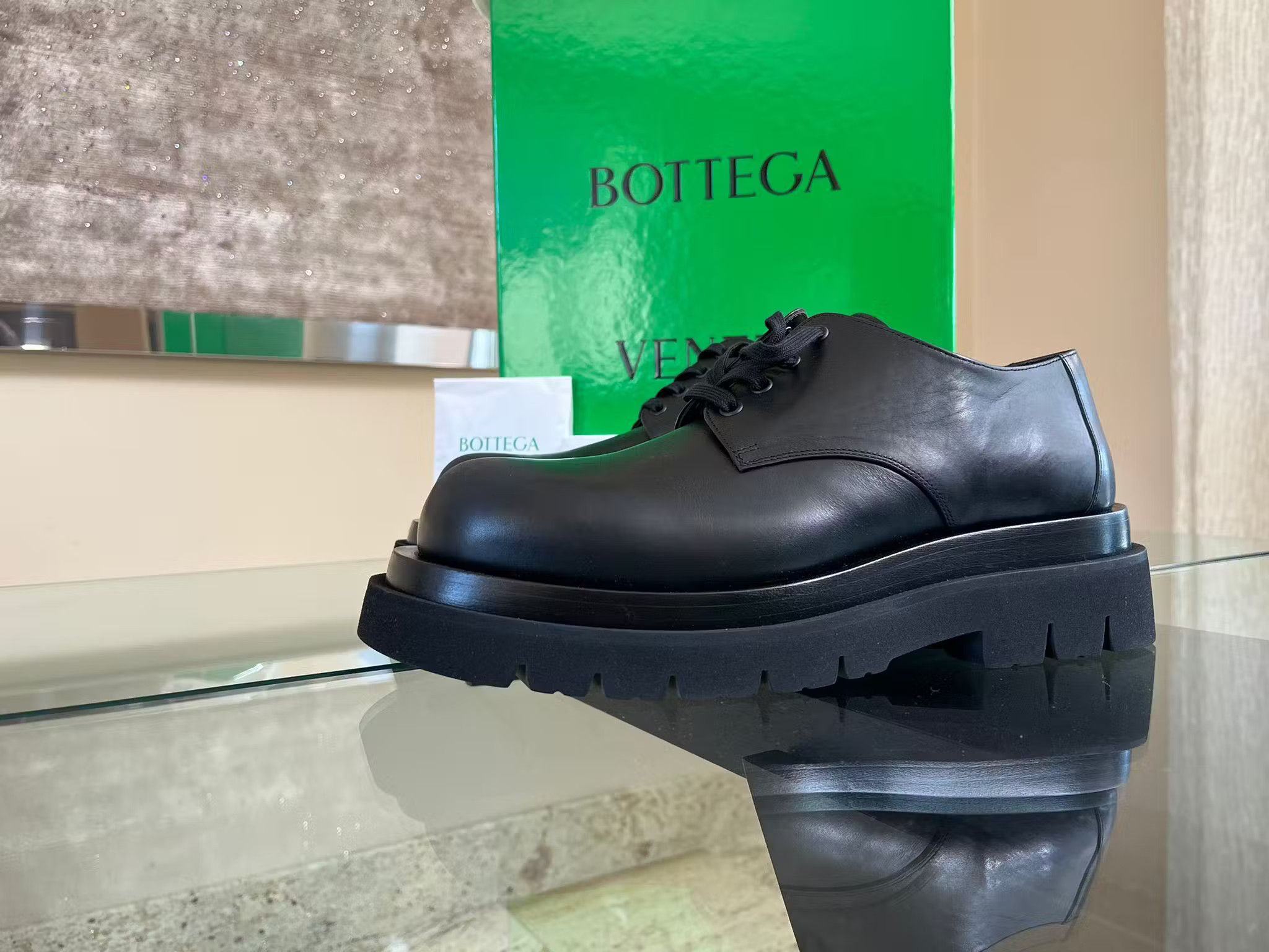 Bottega Veneta Military Calf Lug Boots Low Top in Black Size 45 Size US 12 / EU 45 - 7 Thumbnail