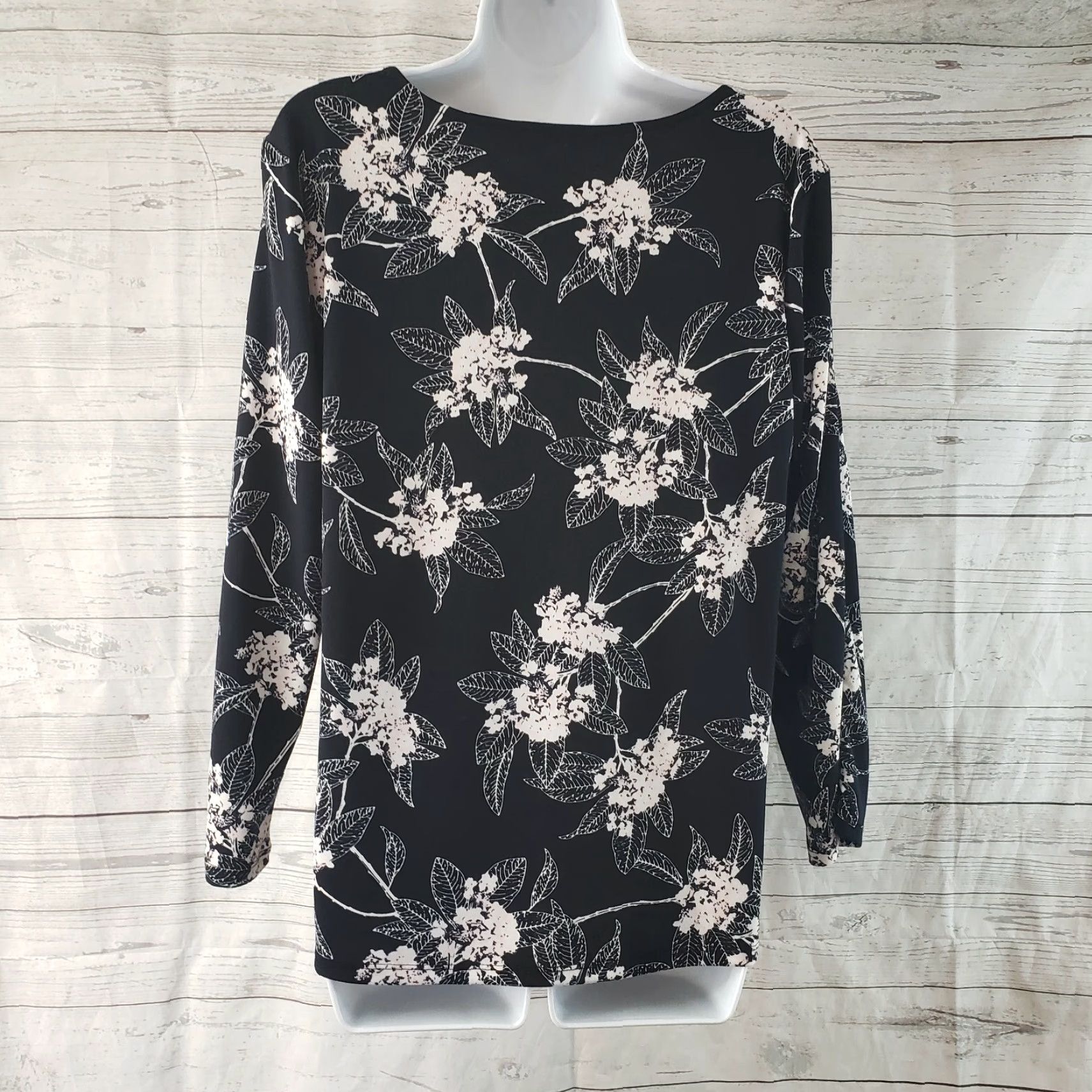 Pinko 41 Hawthorn Womens Printed Top Blouse Long Sleeve Size Large Black Pink Floral Overview Womens 90s Event Vintage No Mens Womens Size L / US 10 / IT 46 - 5 Thumbnail