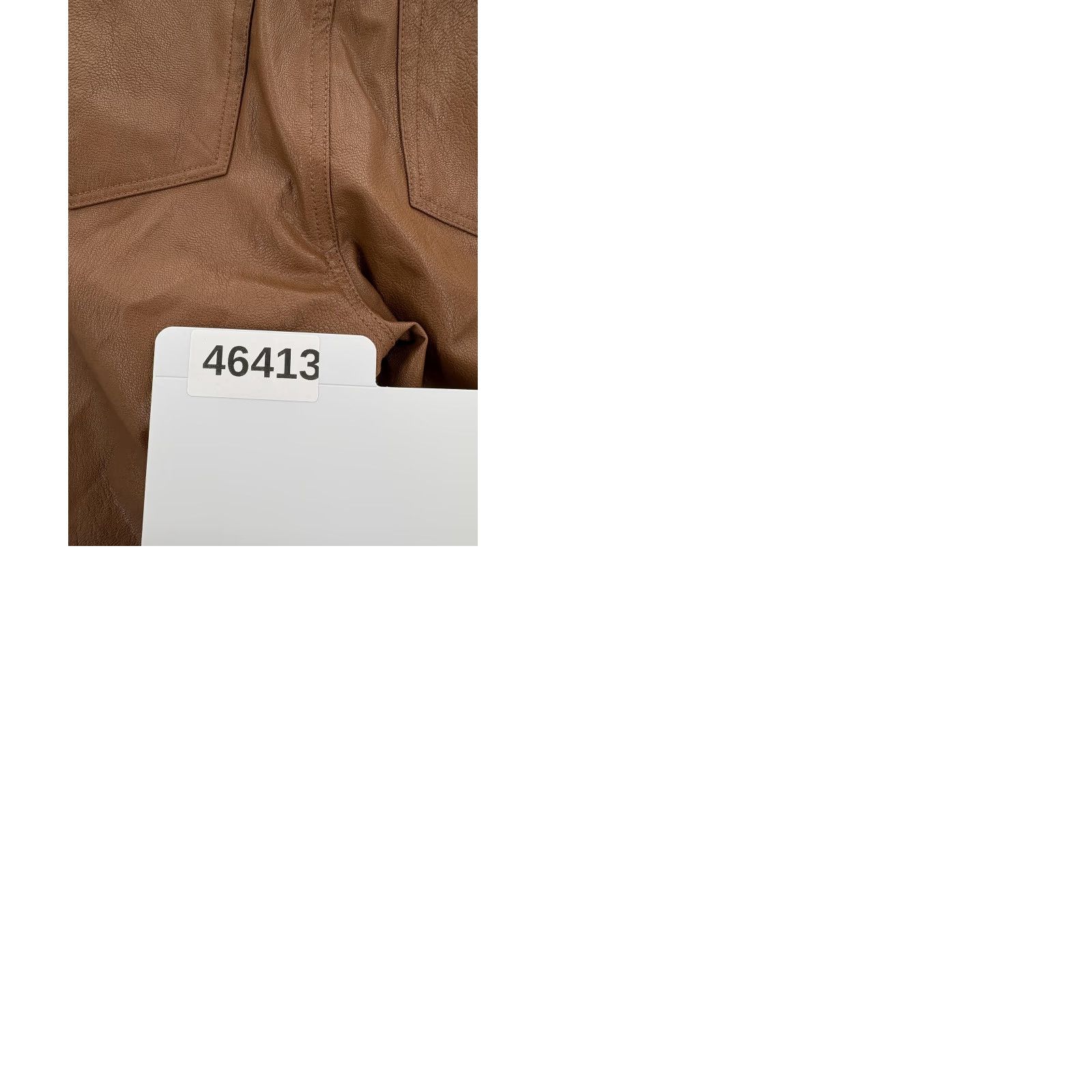 Paige Paige Faux Leather Pants Womens 25 Brown Ankle Flare Stretch Claudine Dark Argan Size 42" / US 20 - 10 Thumbnail