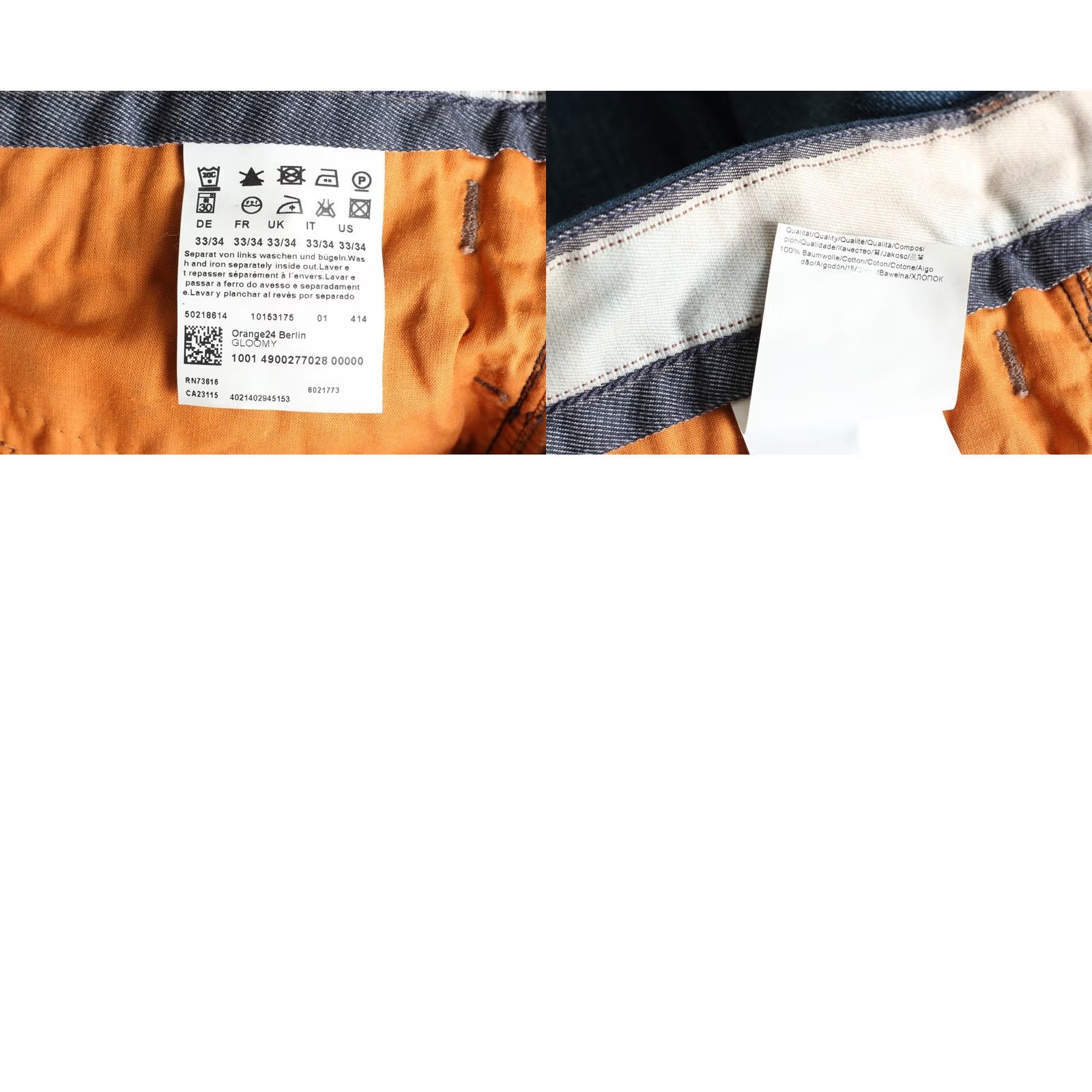 Hugo Boss VINTAGE HUGO BOSS Orange24 Berlin GLOOMY Regular Fit Jeans Men Size W33 L34 DZ2629 Size US 33 - 8 Thumbnail