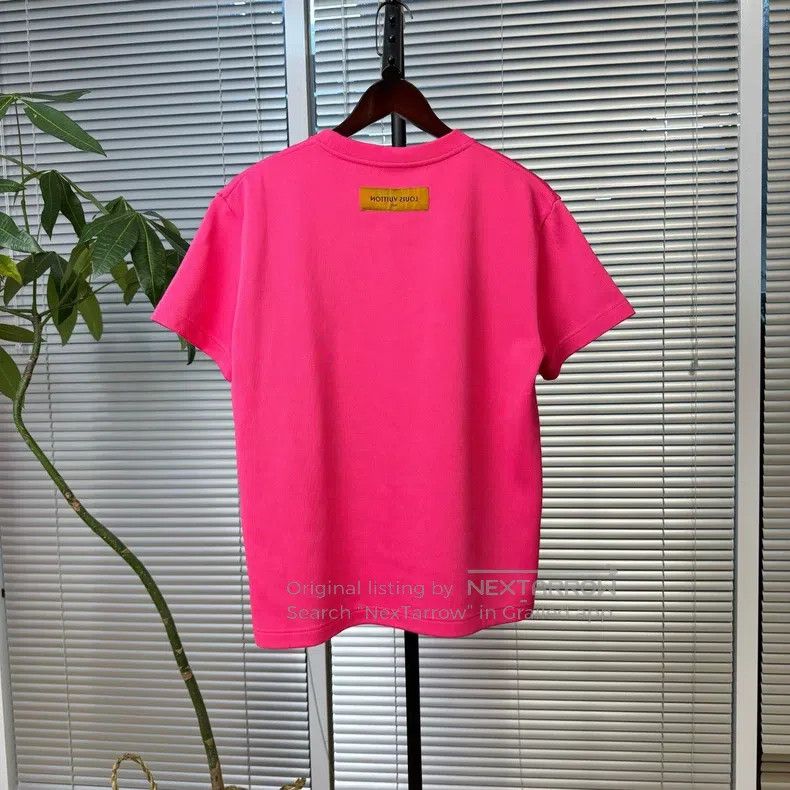 Louis Vuitton Louis Vuitton Pink embroidered logo short sleeve Size US XS / EU 42 / 0 - 2 Thumbnail