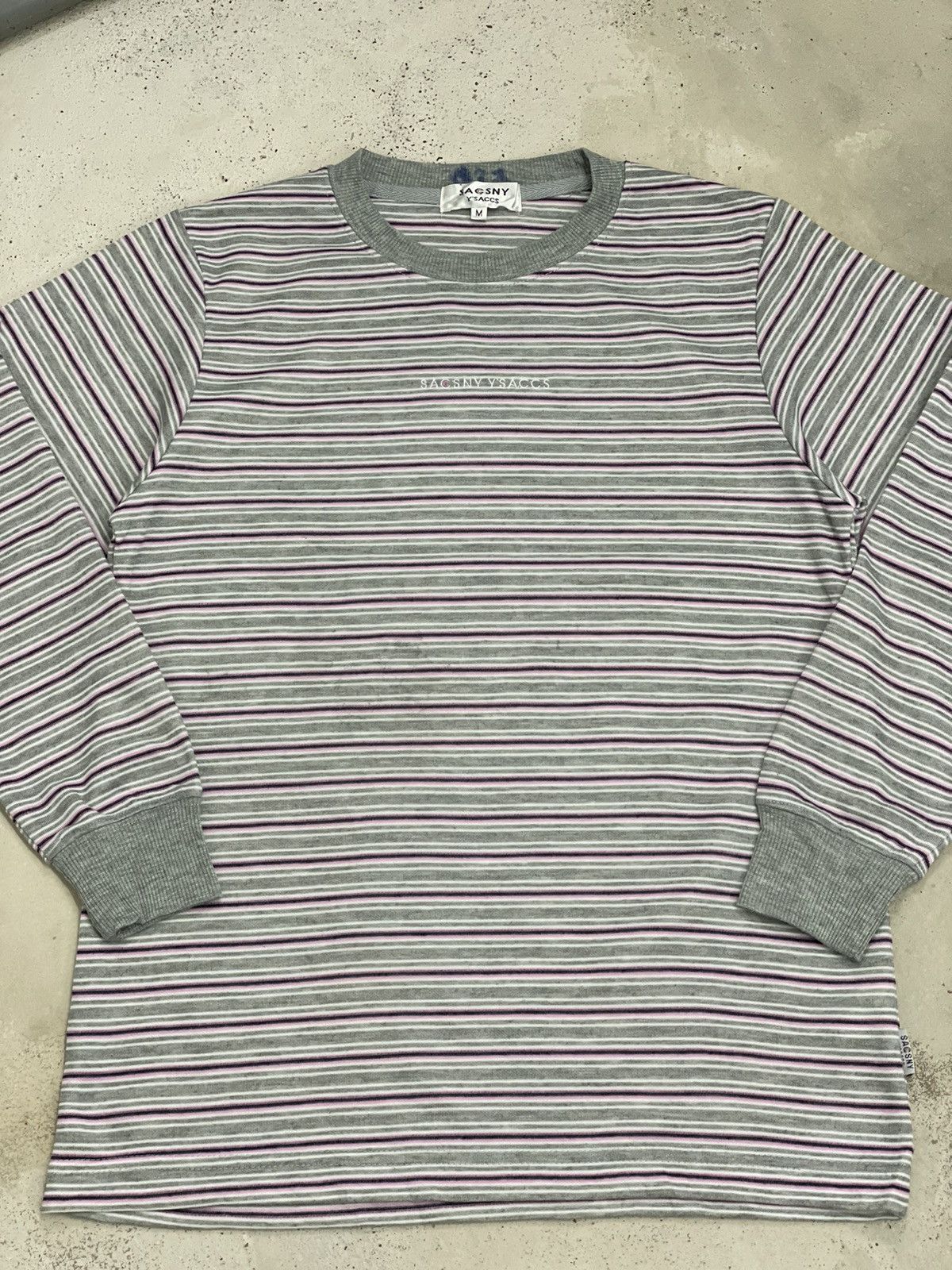 Designer Y’saccs Sacsny Yohji Yamamoto Stripe Colorway Sweatshirt Size US M / EU 48-50 / 2 - 4 Thumbnail