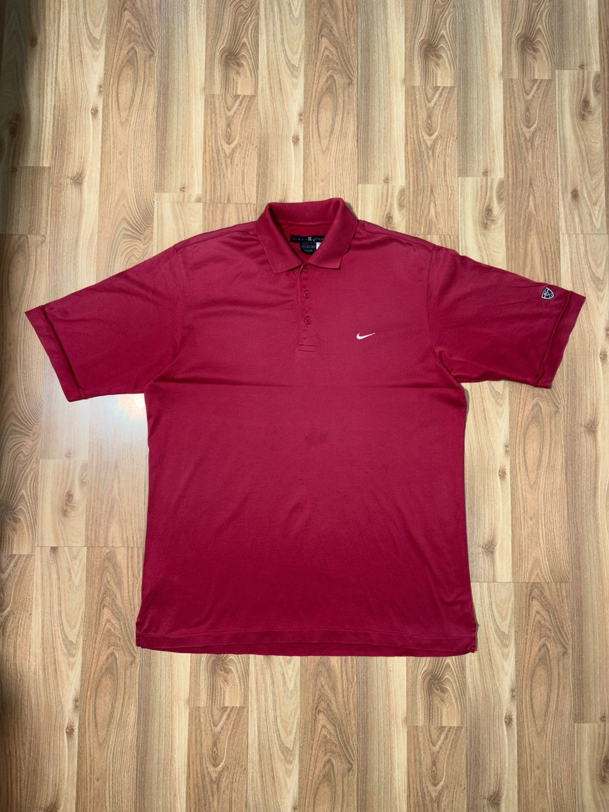 Nike VTG 2002 Nike Tiger Woods Polo Shirt Red Y2K Archival Golf Size US XL / EU 56 / 4 - 1 Thumbnail