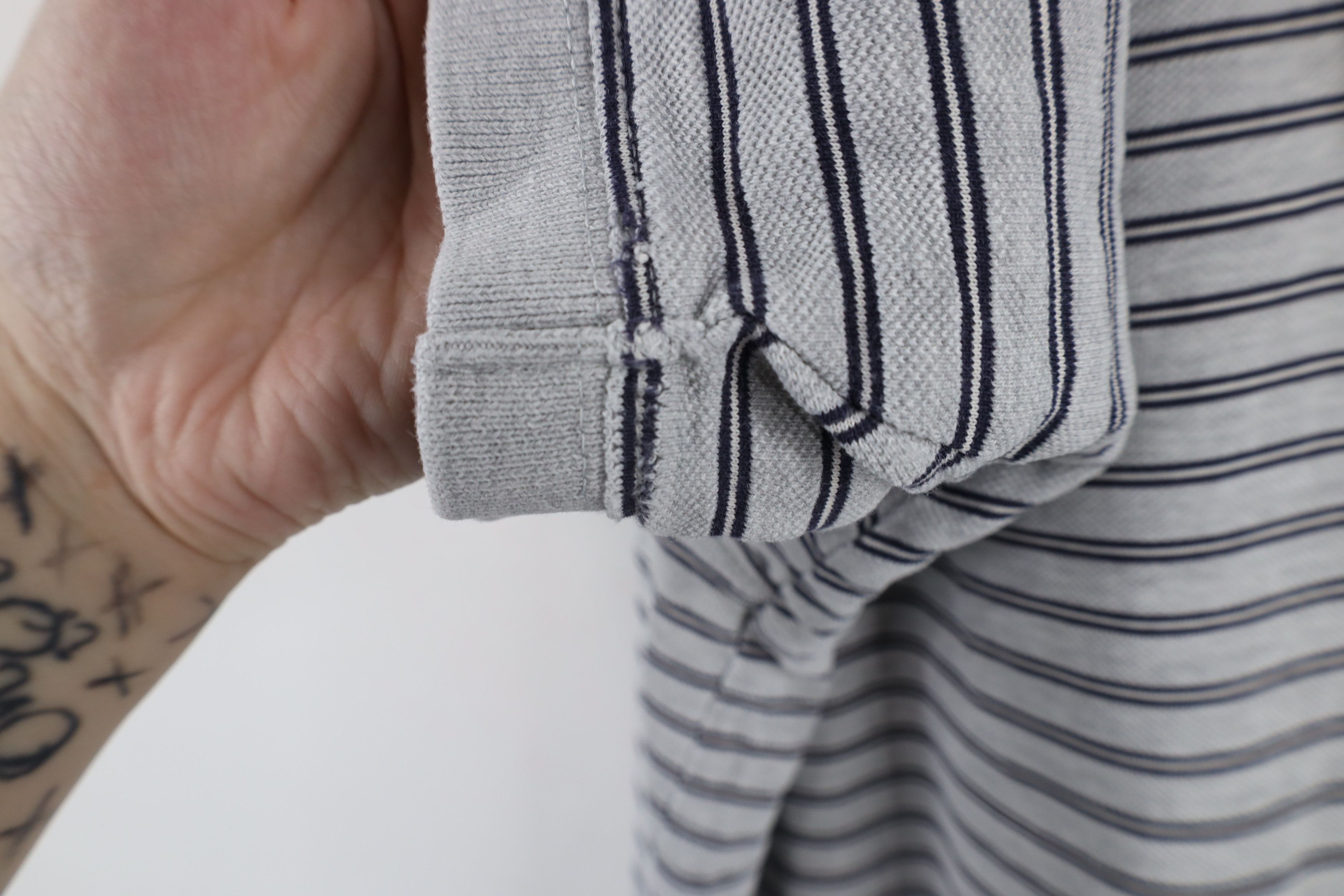 Eddie Bauer × Vintage Vintage 90s Eddie Bauer Knit Collared Golf Polo Shirt Gray Size US L / EU 52-54 / 3 - 6 Thumbnail