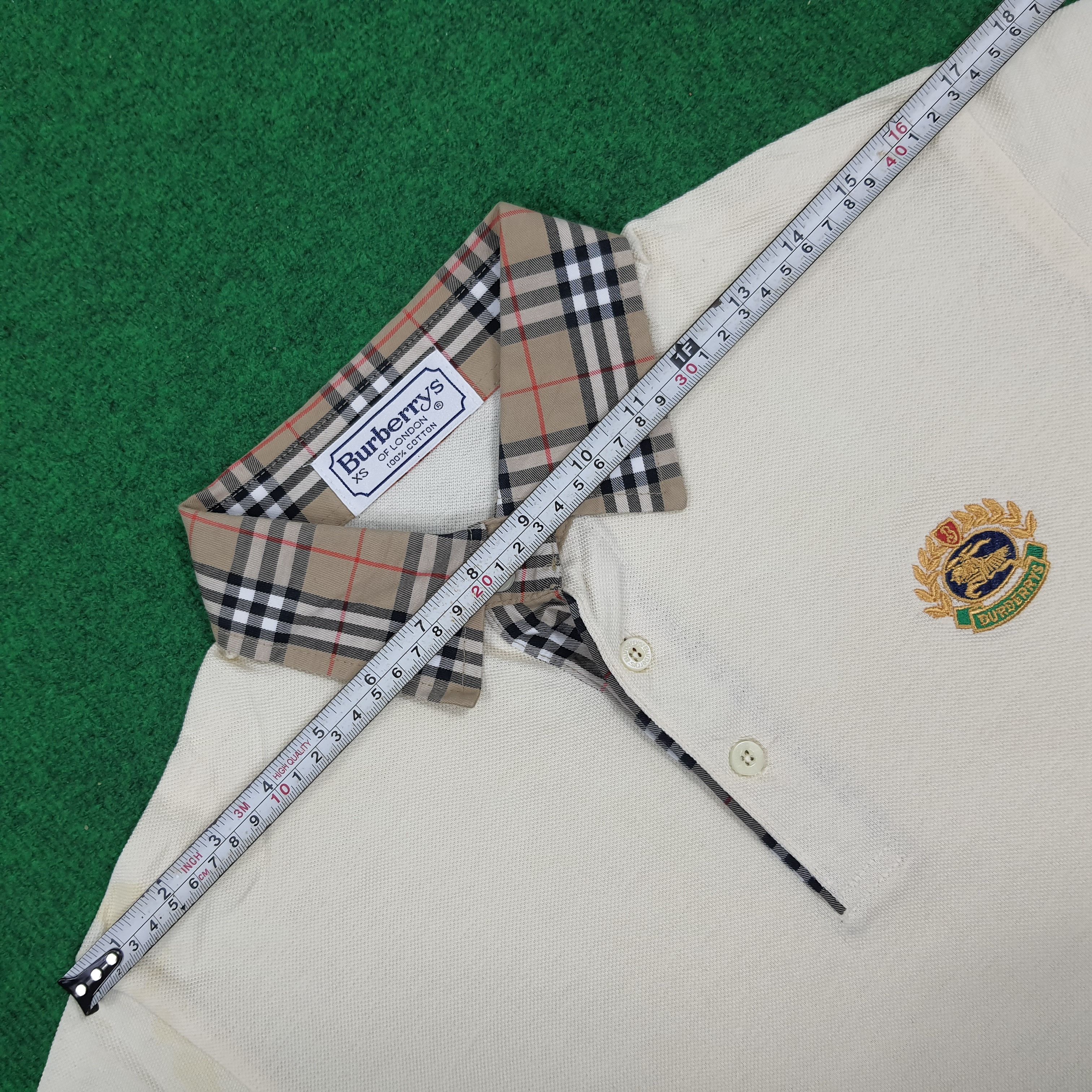 Burberry × Vintage Vintage Burberrys London Nova Check Long Sleeve Polo Shirt Size US M / EU 48-50 / 2 - 10 Thumbnail