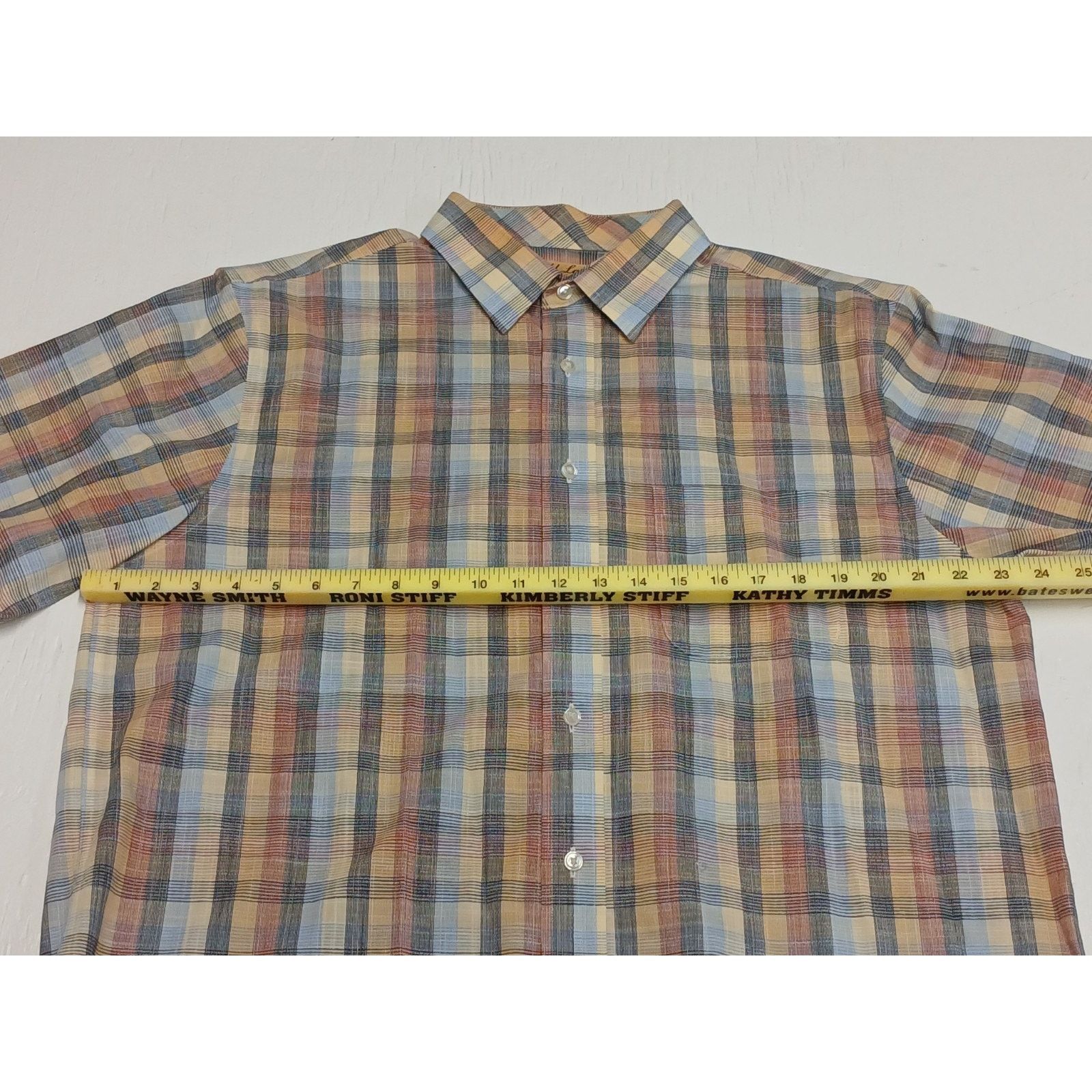 Roundtree & Yorke Roundtree & Yorke Gold Label (Large) Multicolor Plaid Shirt Size US L / EU 52-54 / 3 - 4 Thumbnail