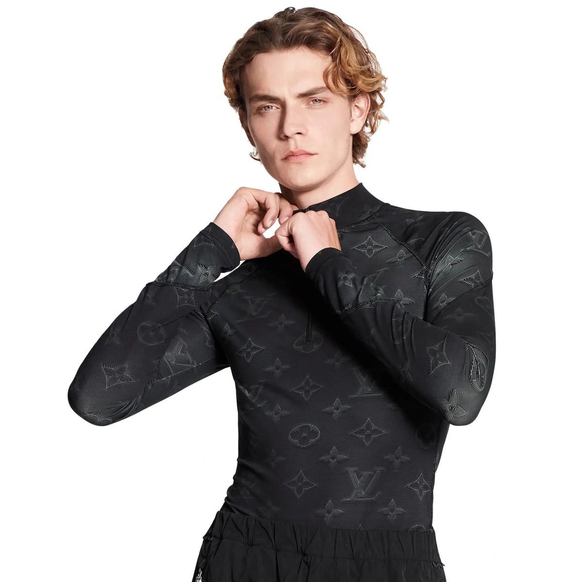 Louis Vuitton × Virgil Abloh Louis Vuitton 2054 Technical Half zip L/S Mono Size US L / EU 52-54 / 3 - 2 Thumbnail