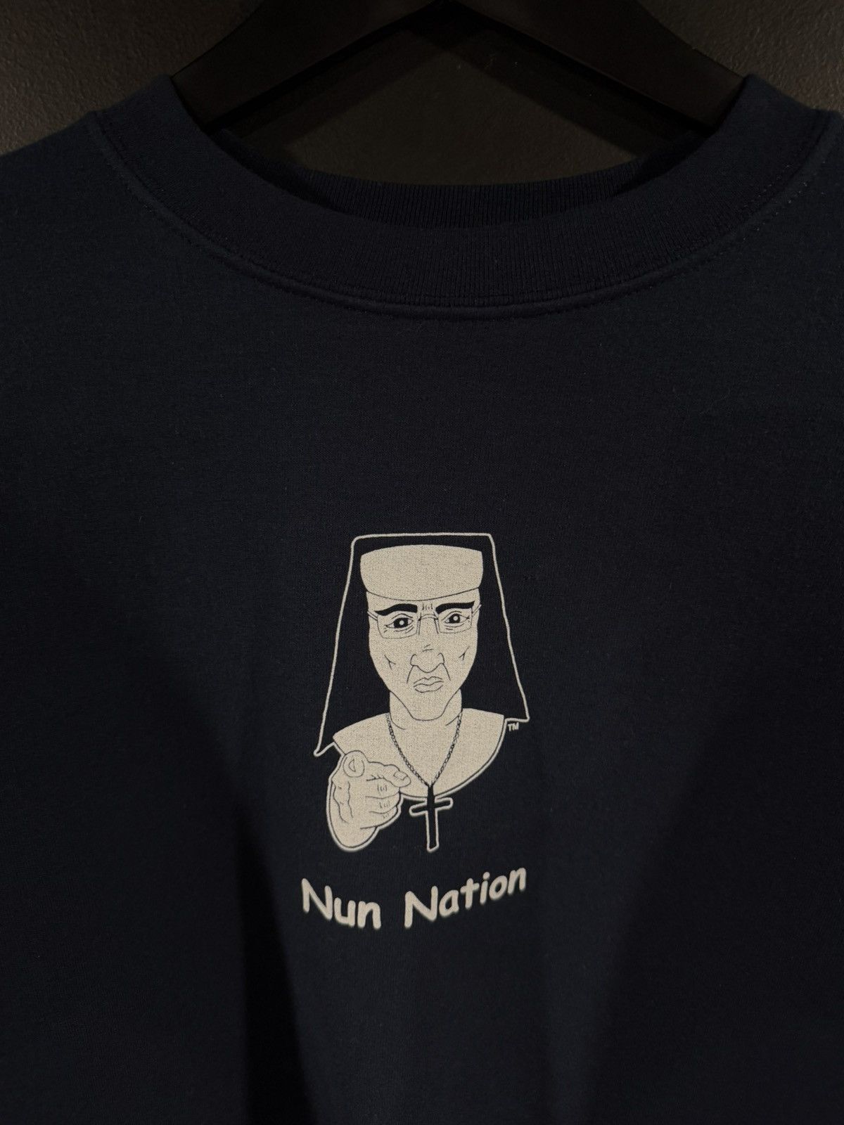 Vintage 2000s Y2K Vintage Nun Nation Cropped Jesus God Sweatshirt M Size US M / EU 48-50 / 2 - 2 Thumbnail