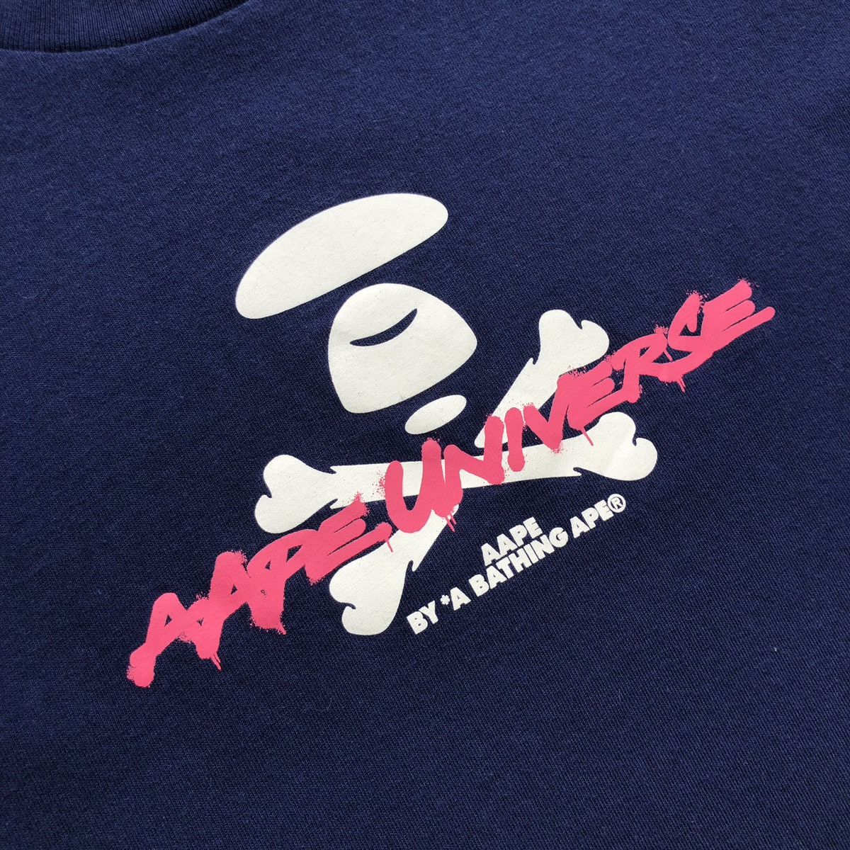 Aape Aape by Bathing Ape Universe Graffiti Printed T-Shirt Navy Size US L / EU 52-54 / 3 - 5 Thumbnail