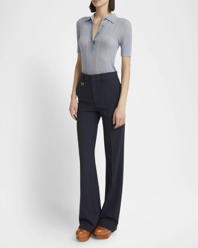 Chloe o1y0825 Casual Pant in Midnight Blue Size 27" / US 4 / IT 40 - 2 Thumbnail