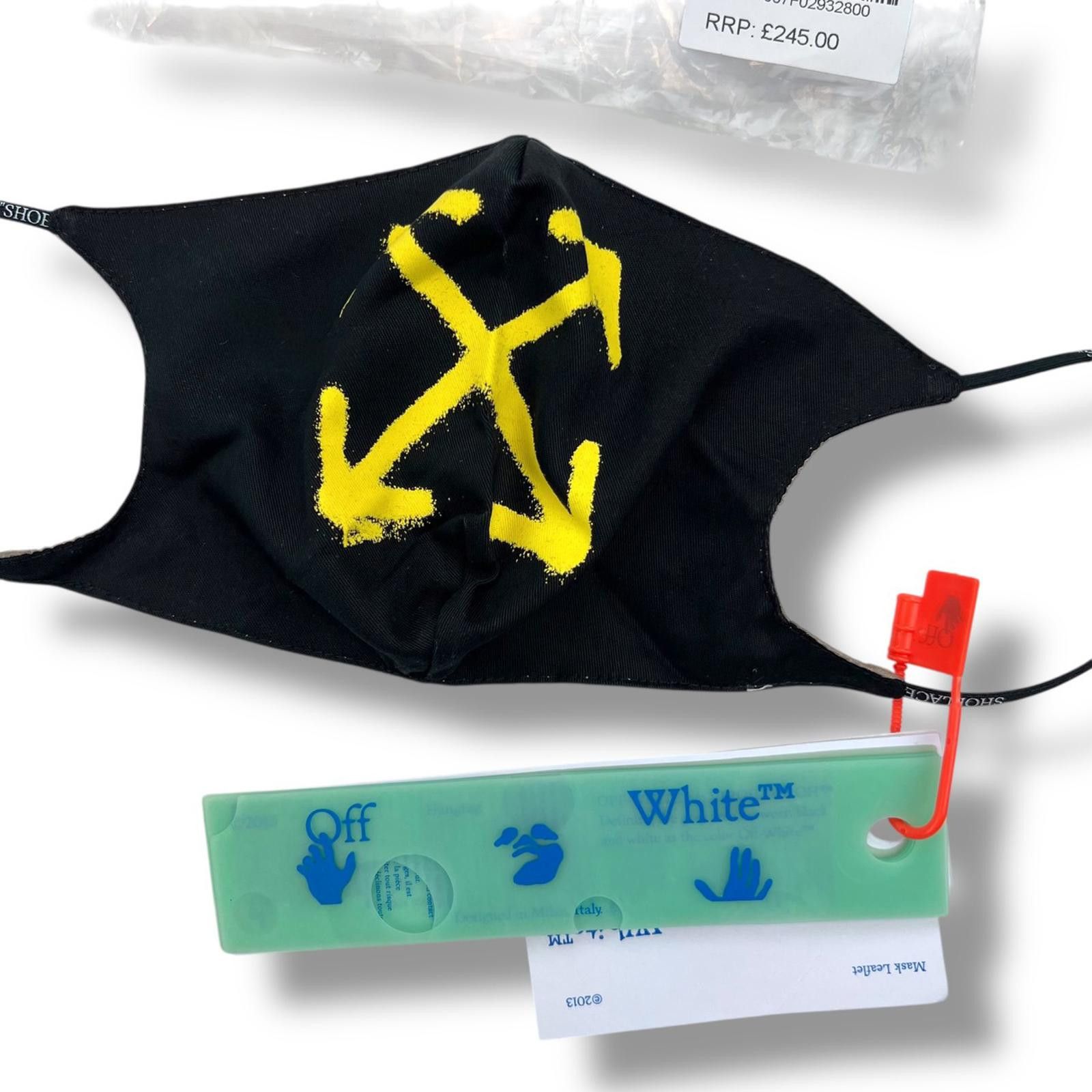 Off-White Off-White Yellow Spray Arrows Face Mask Size ONE SIZE - 2 Thumbnail