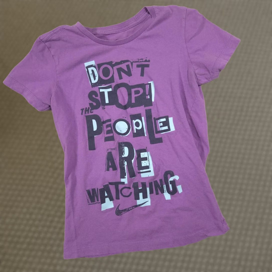 Nike Nike Shirt Womens Medium Purple Dont Stop People Watching Graphic Short Sleeve Size M / US 6-8 / IT 42-44 - 1 Thumbnail