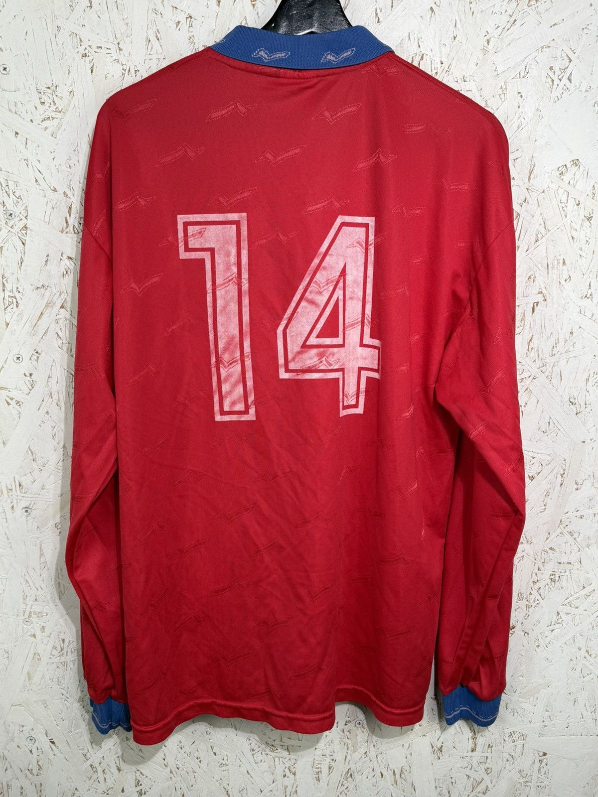 Vintage 90s Zico FC Bergantinos Spain #14 Match Worn Soccer Jersey L Size US M / EU 48-50 / 2 - 6 Thumbnail