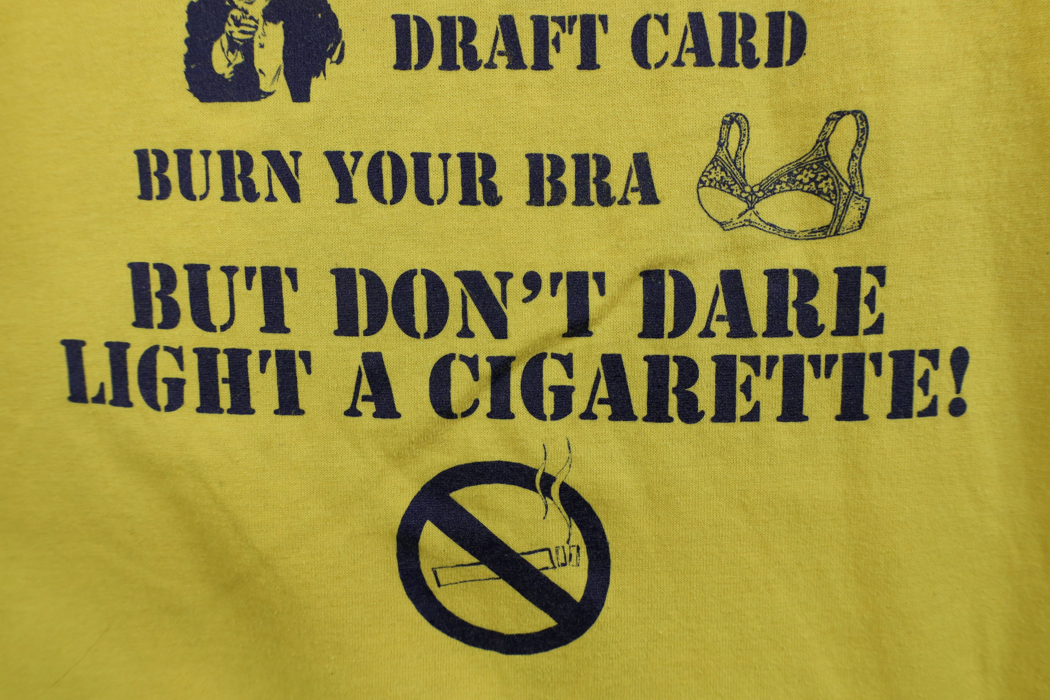 Vintage Vintage 90s Flag Bra Draft Card No Cigarette T-Shirt USA Size US XXL / EU 58 / 5 - 6 Thumbnail
