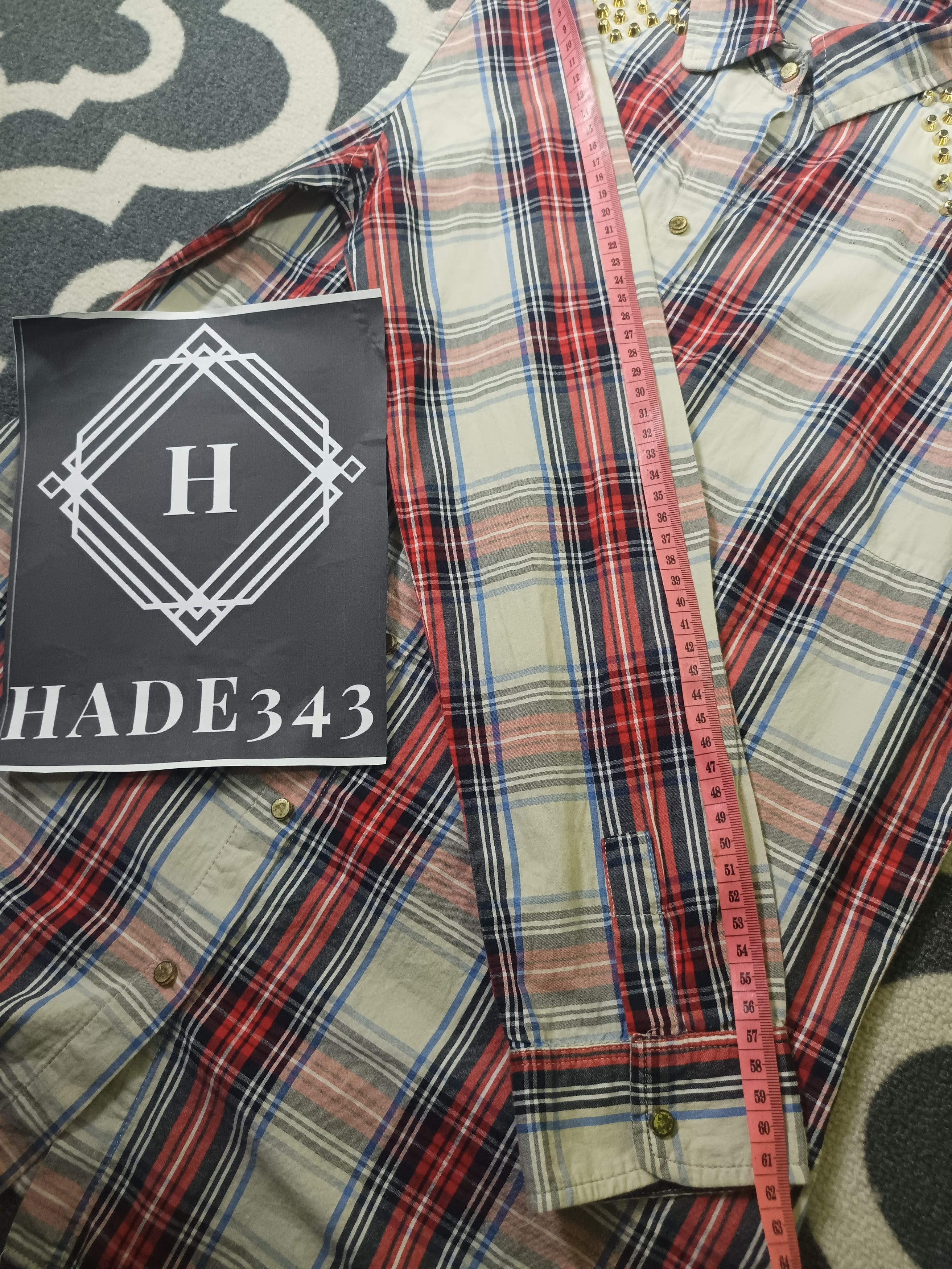 Designer × Japanese Brand × Zara ZARA TRAFALUC MMXII Collection Women Plaid Stud Shirt Size M / US 6-8 / IT 42-44 - 14 Thumbnail