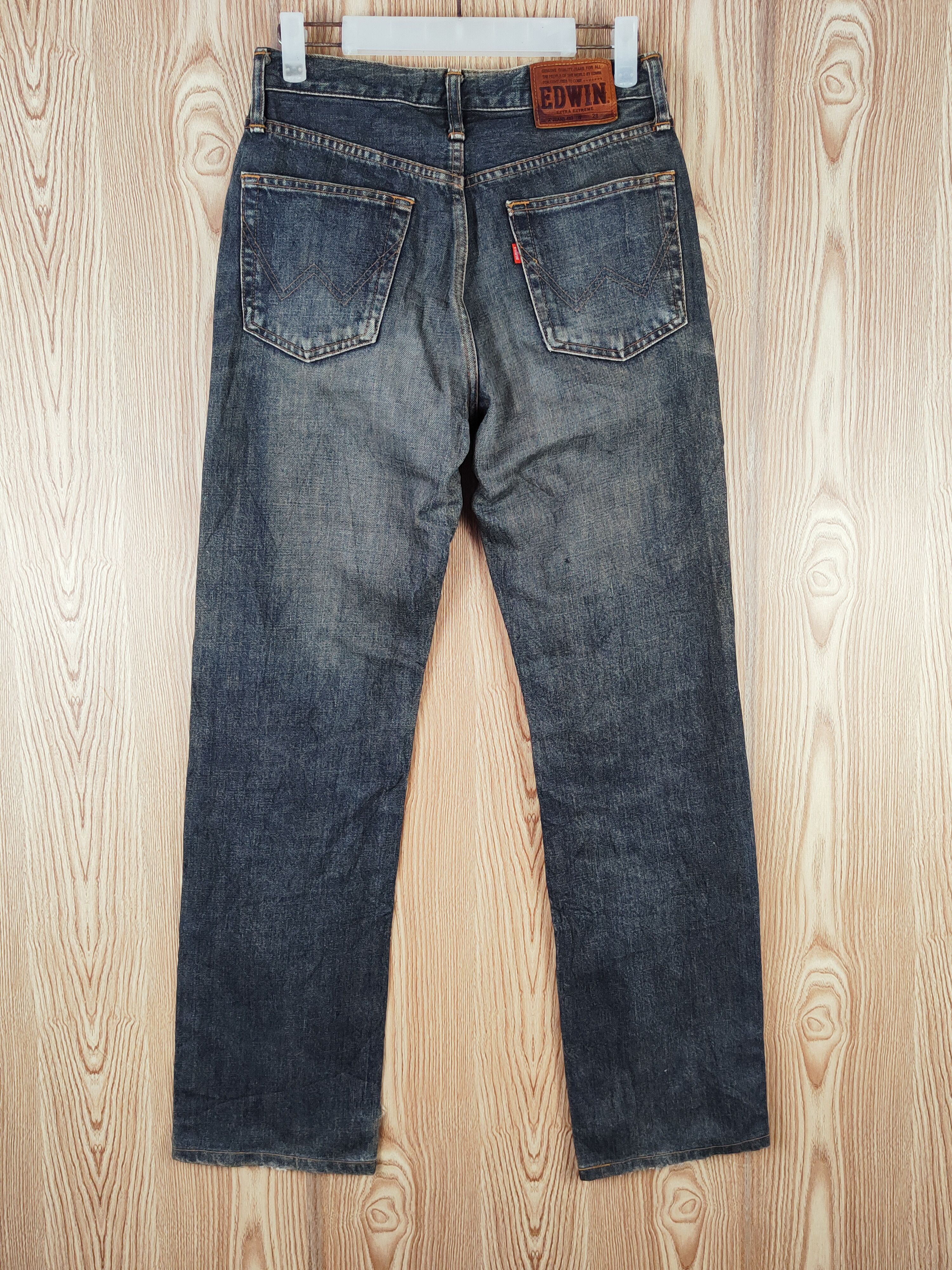 Edwin Edwin Black Distressed Ripped Jeans #S2696 Size US 28 / EU 44 - 7 Thumbnail