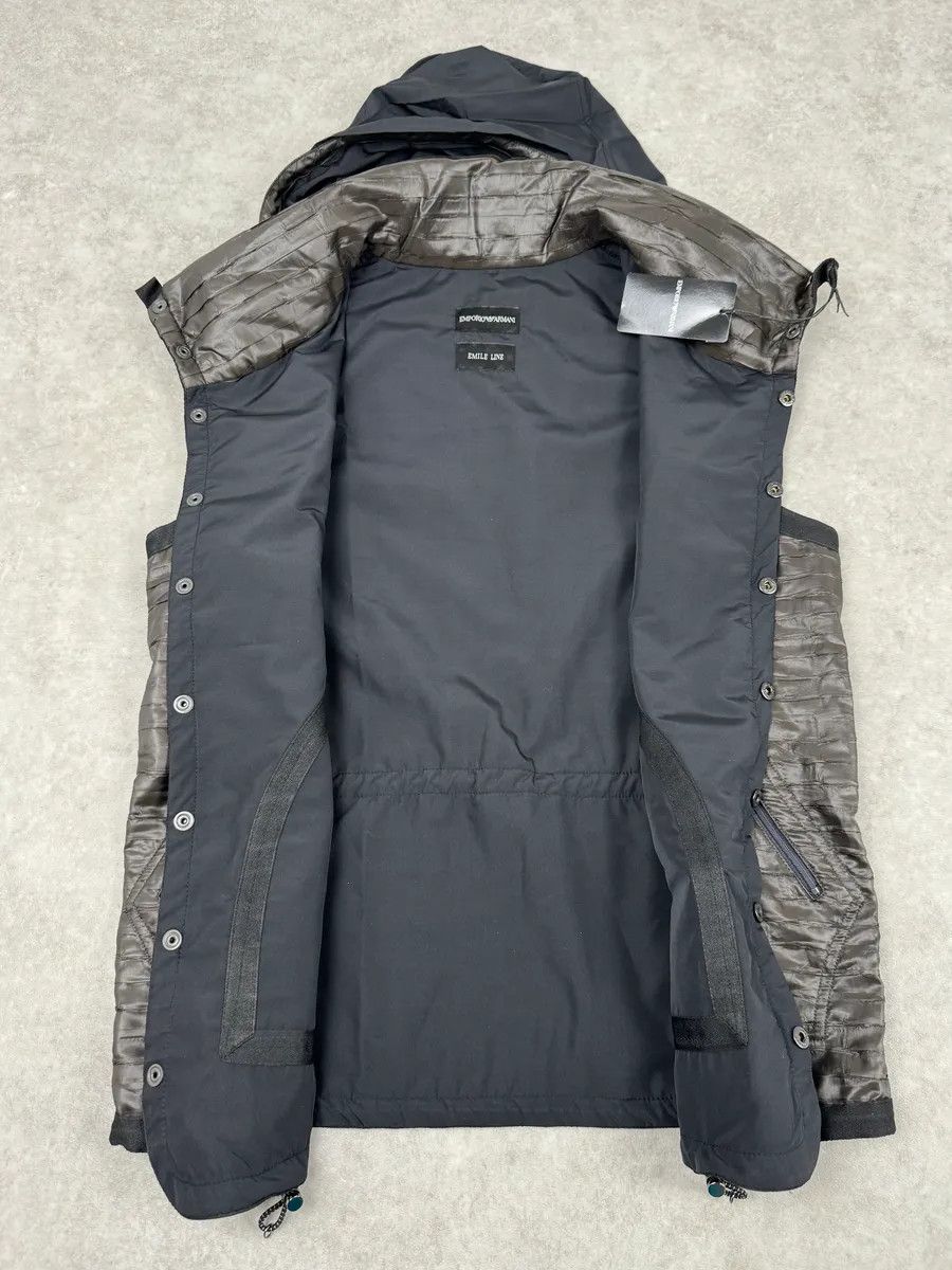 Emporio Armani SS2010 Emporio Armani Brown Satin Crocodile Effect Avant-Garde Vest Size US S / EU 44-46 / 1 - 9 Thumbnail