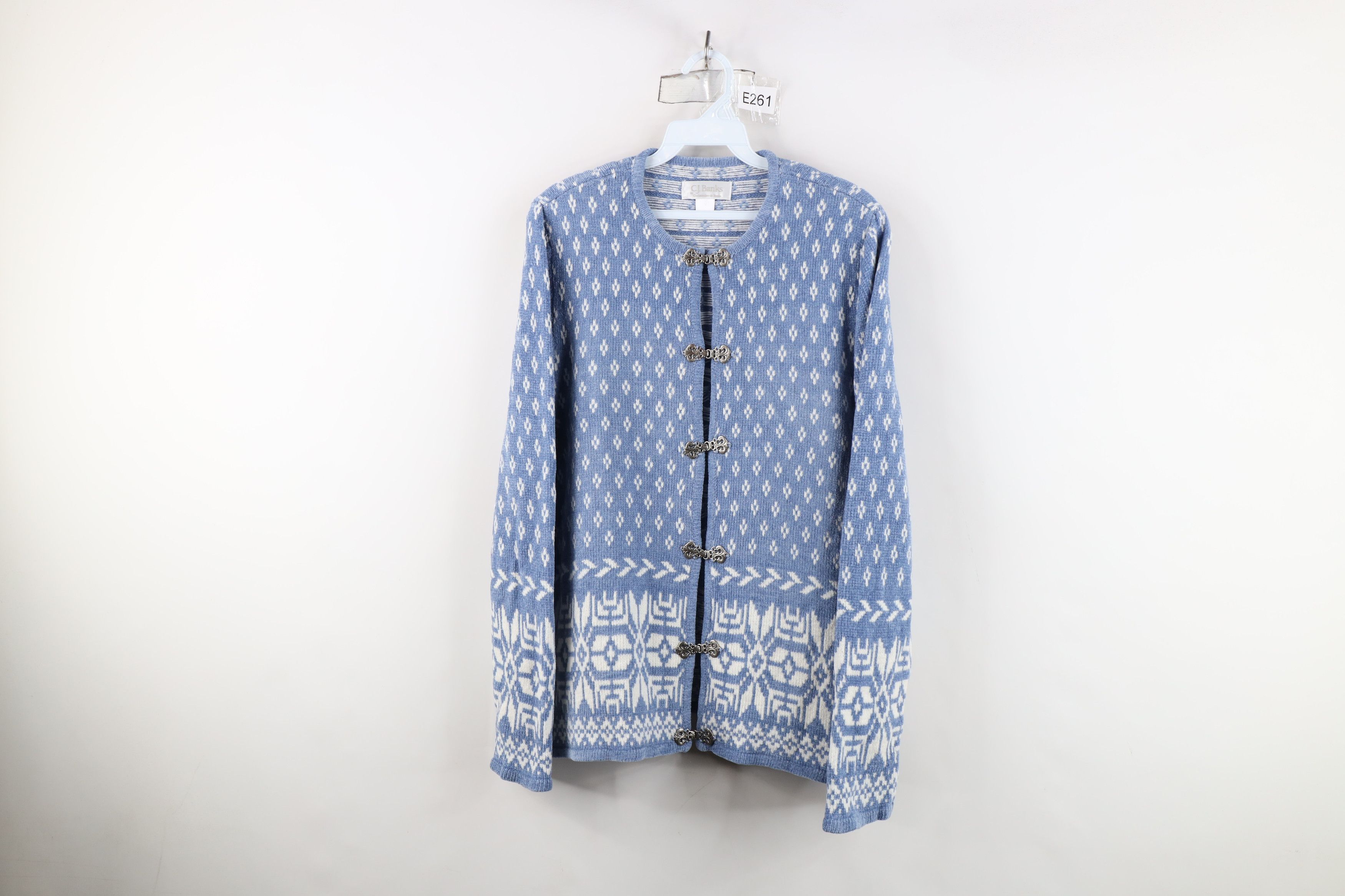 Vintage Vintage 90s Streetwear Nordic Fleece Clasp Cardigan Sweater Size XL / US 12-14 / IT 48-50 - 1 Thumbnail