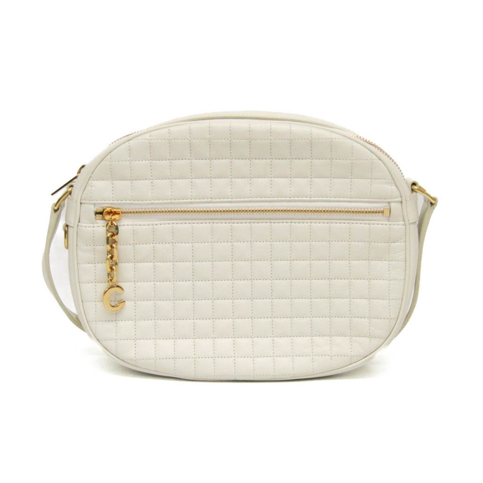 Celine C Charm Medium Camera Bag 188353Bfh Women's Leather Shoulder Bag White