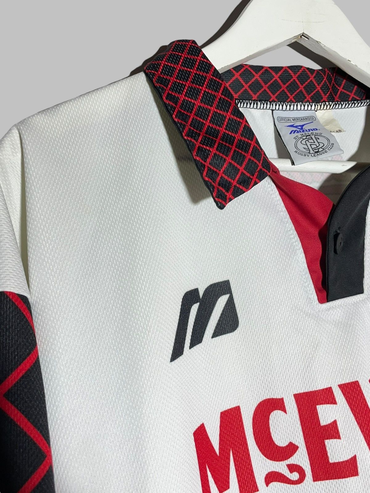 Mizuno St. Helens England Rugby Legue 1997 Mizuno Vintage Rugby Size US XL / EU 56 / 4 - 8 Thumbnail
