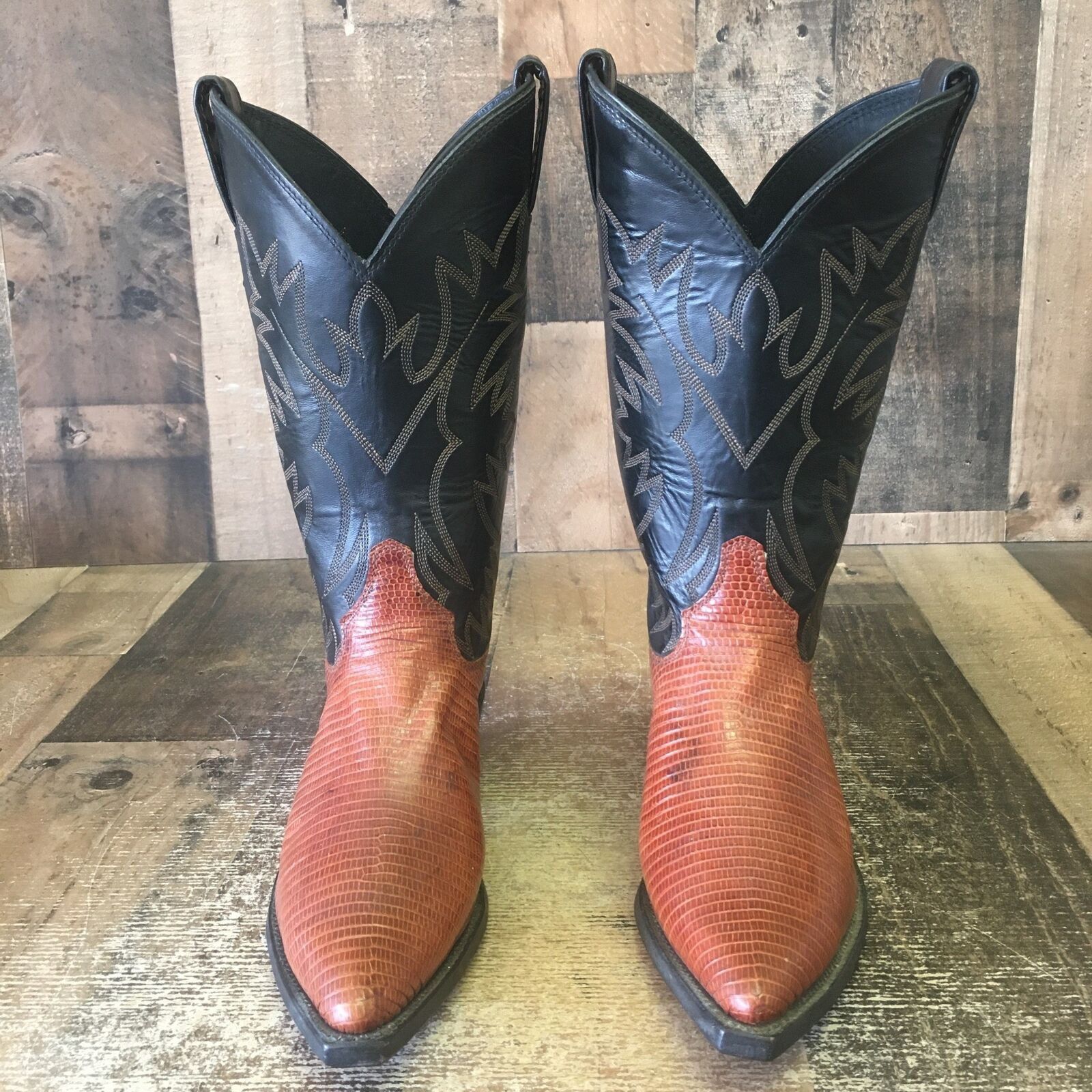 Justin Justin Teju Lizard Pointed Toe Cowboy Boots Womens 7.5 C Size US 7.5 / IT 37.5 - 6 Thumbnail