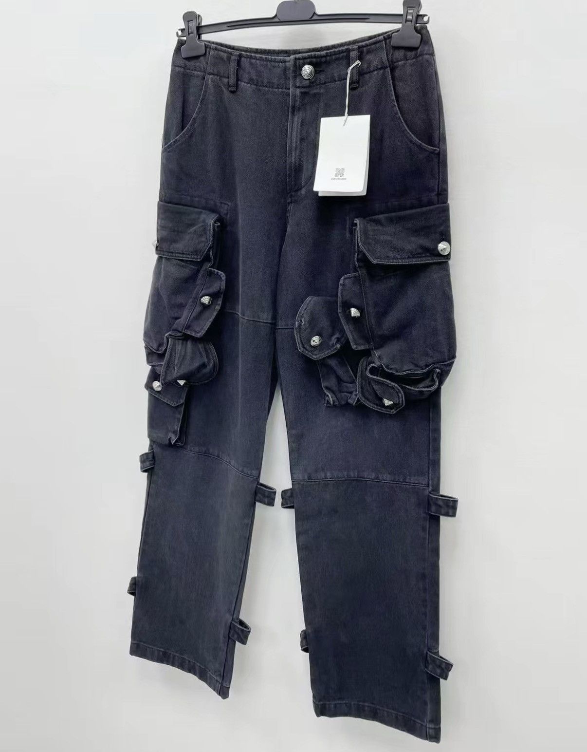 WE11DONE WE11DONE 100% Cotton Relaxed Fit Cargo Jeans J30 Size US 34 / EU 50 - 2 Thumbnail